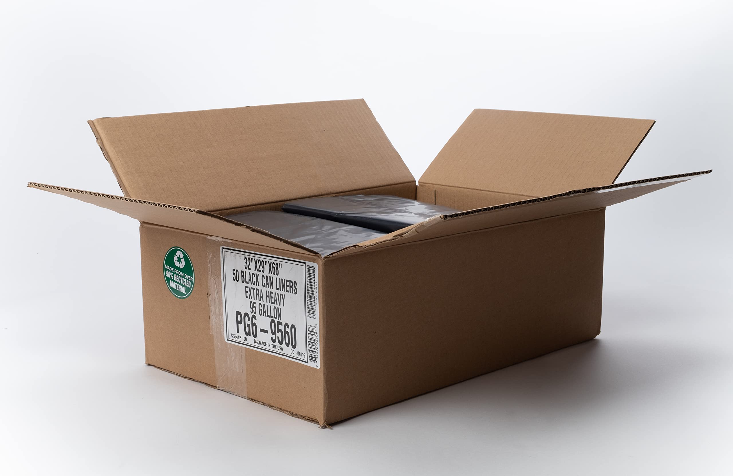 Heavy Duty 95-96 Gallon Trash Can Liners - 2.0 MIL Thick Garbage Bags (50 Pack) - Extra Large Commercial Grade for Toter, Construction, Yard Waste, Industrial Use - Perfect for Contractors, Commercial Kitchens, and Garage Cleanup