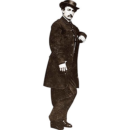 John Wilkes Booth Cardboard Cutout Standup - Life Size Historical Figure Cutout for Home Decor, Theater Props, and Educational Displays - Perfect for History Classrooms, Themed Parties, and Movie Sets
