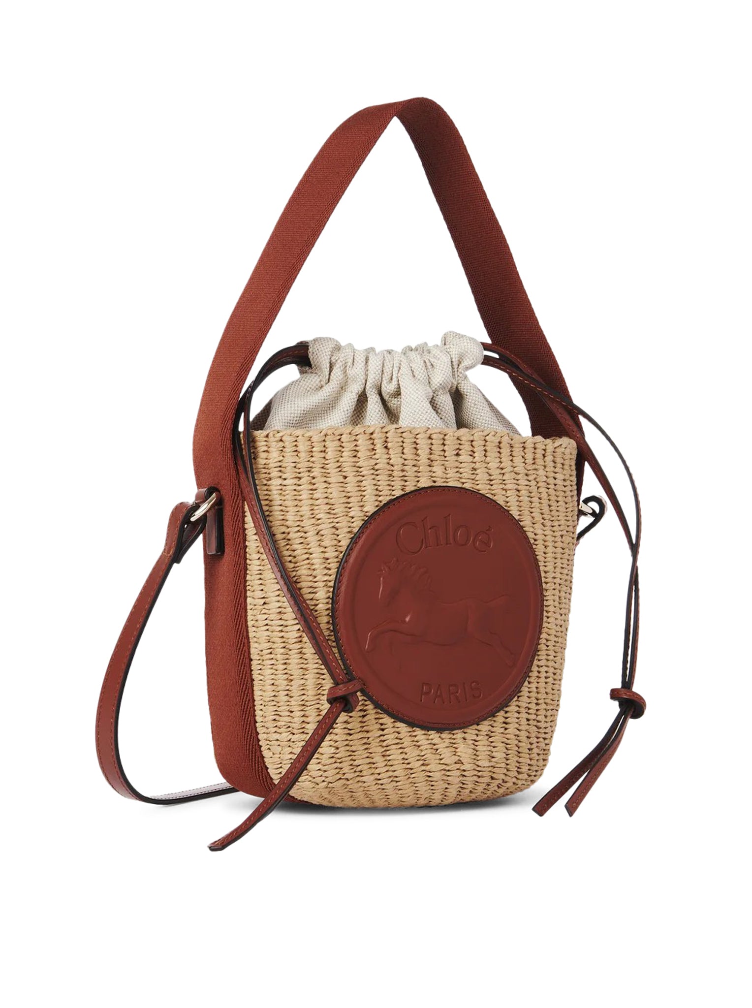 Eco-Friendly HORSE MEDAL Small Woven Basket Bag - Natural Fiber Handbag for Women, Perfect for Beach, Picnic & Boho Fashion Accessories