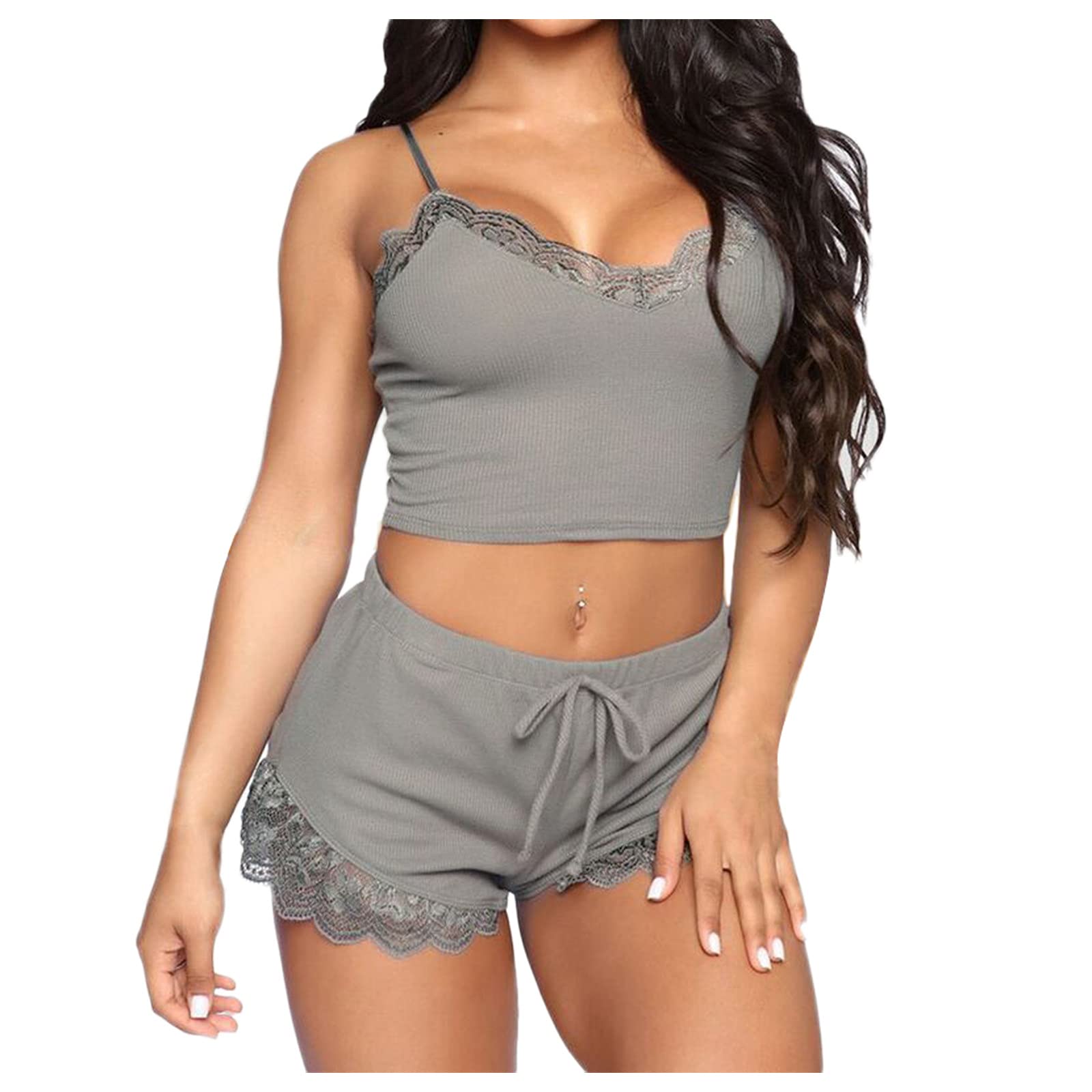 Sexy Lace Pajama Set for Women - Nightwear & Loungewear for Sleep & Relax