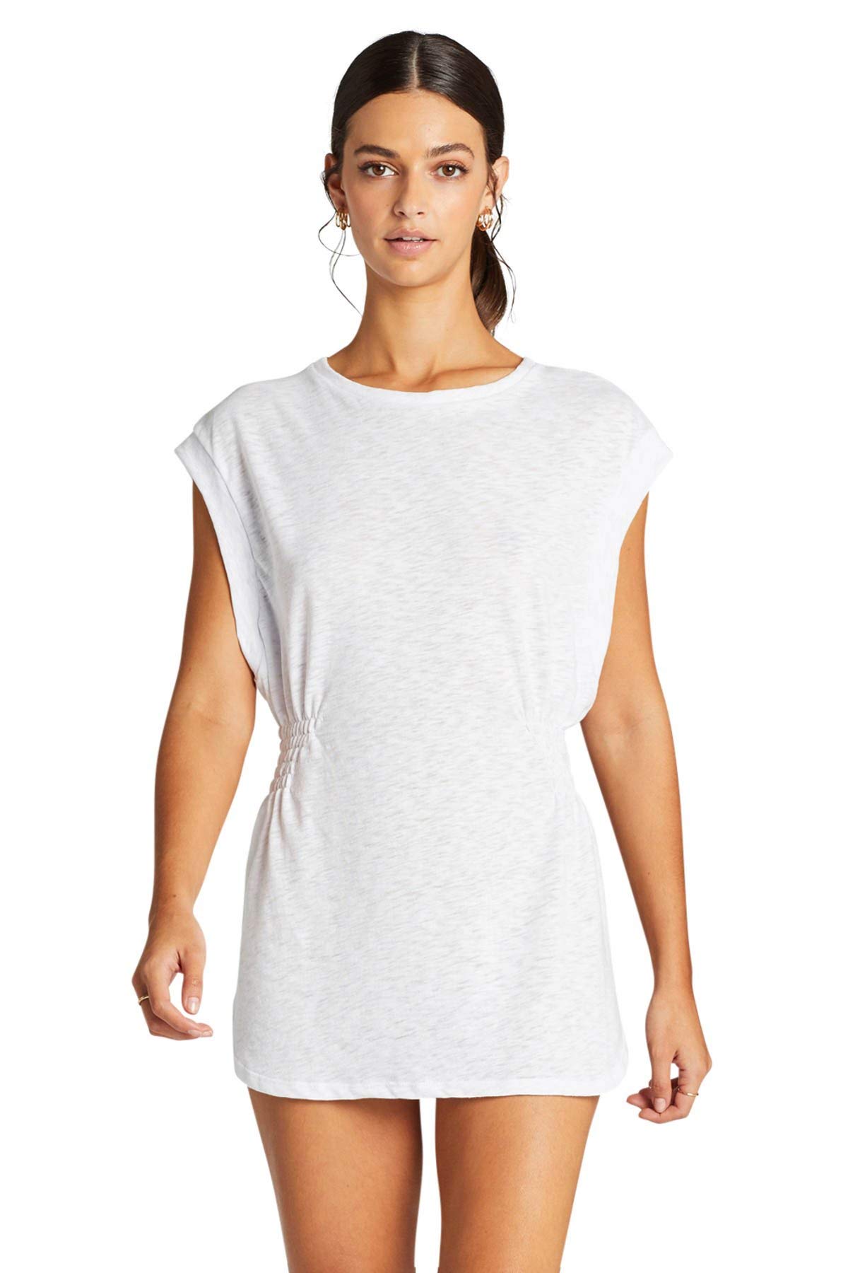 Vitamin A White ECOCOTTON Swami Shirt - Sustainable Women's Boho Top for Yoga, Beach & Casual Wear