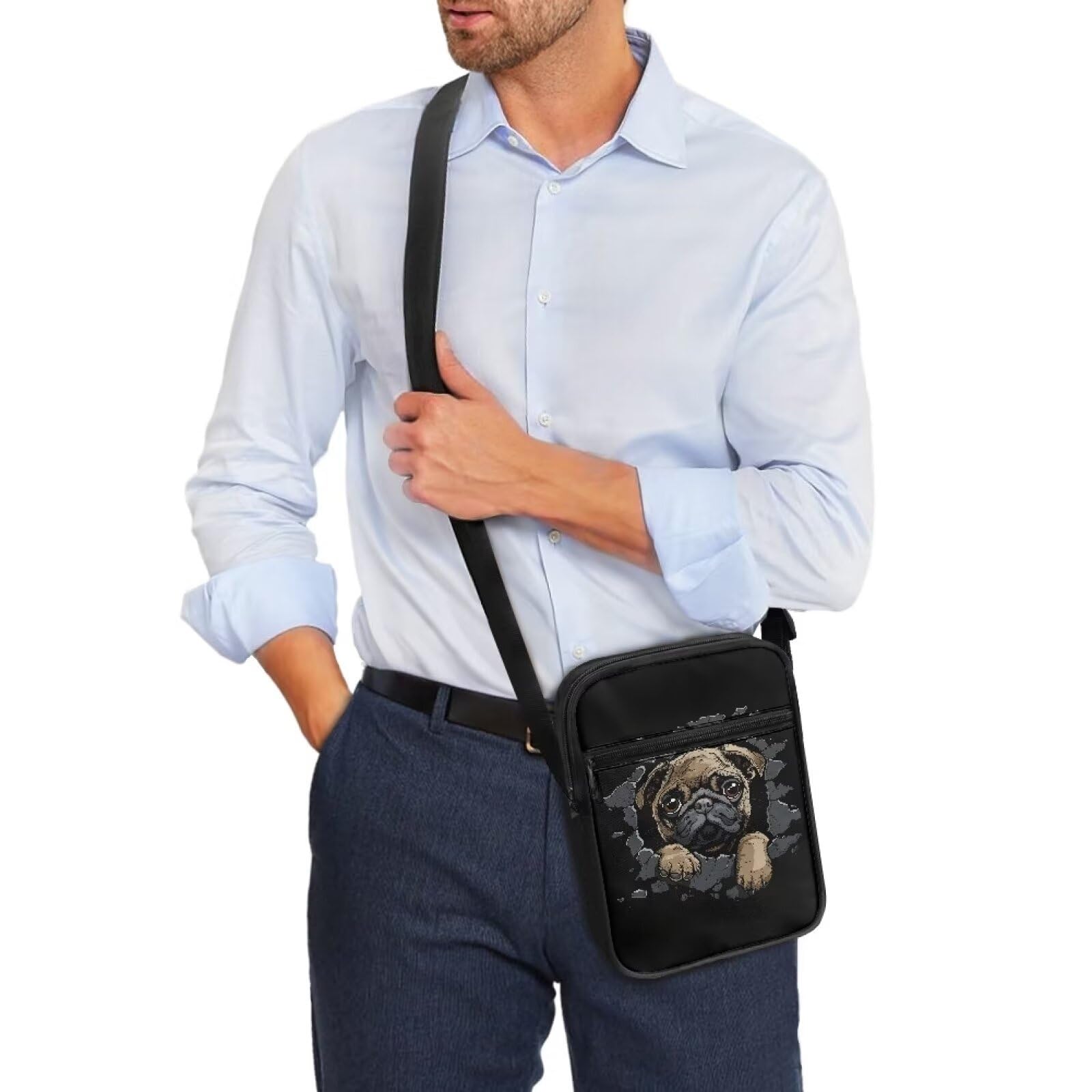 Stylish Unisex Shoulder Bag - Adjustable Crossbody Messenger Bag for Women & Men, Perfect for Work, Cycling & Everyday Use
