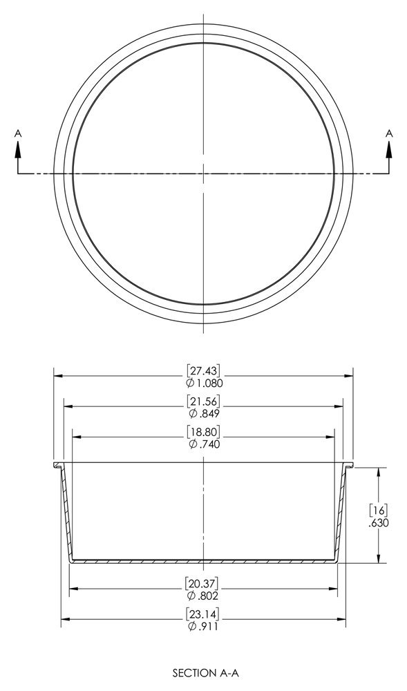 Caplugs 99395287 TS-11 Silicone Tapered Masking Cap and Plug - 0.740