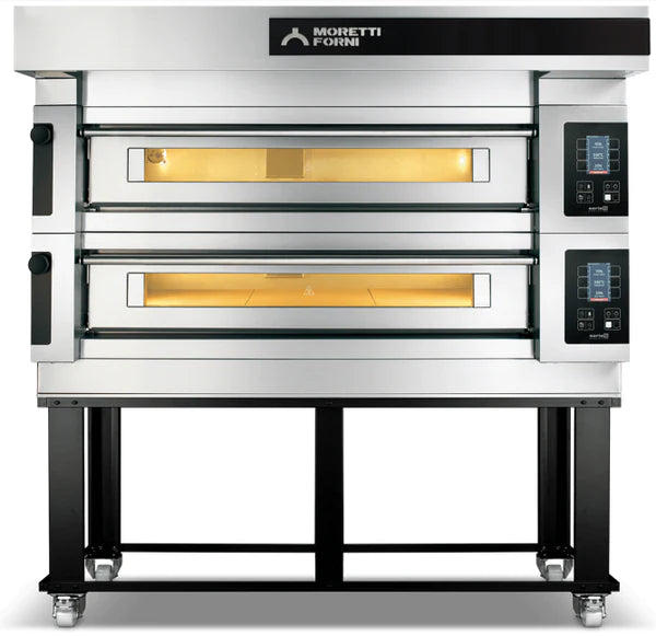 AMPTO Serie S Modular Electric Pizza Oven - 48 3/4x28 3/4x6 1/4 Inch Commercial Chamber (Model S120E2) | Perfect for Restaurants, Pizzerias & Outdoor Cooking