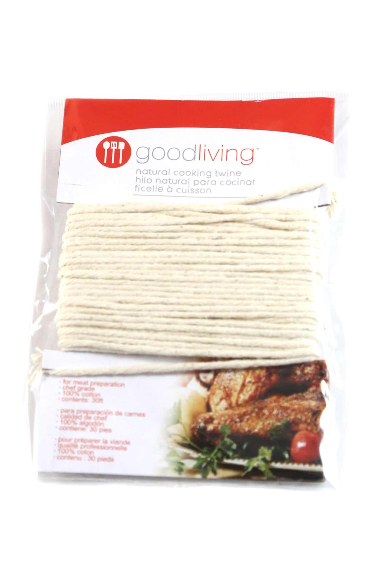 Good Living 100% Natural Cotton Oven-Safe Cooking Twine - 1 Pack - Kitchen String for Roasting, Tying Meat & Baking - Perfect for Turkey, Chicken & DIY Crafts