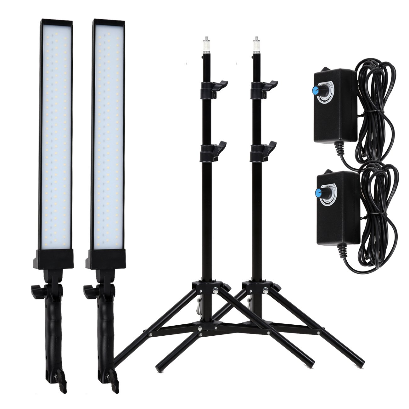 180 LED Photography Lighting Kit with Adjustable Brightness & Light Stand - Studio Video Fill Light for YouTube, TikTok, Product Photography & Live Streaming