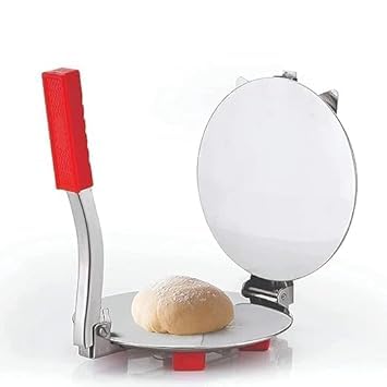 SHIORN SOON 5-inch Stainless Steel Roti Chapati Presser - Manual Hand Press for Puri, Papad, Khakhra | Durable Kitchen Tool for Indian Flatbreads & Snacks | Perfect for Home Cooking, Restaurants & Meal Prep