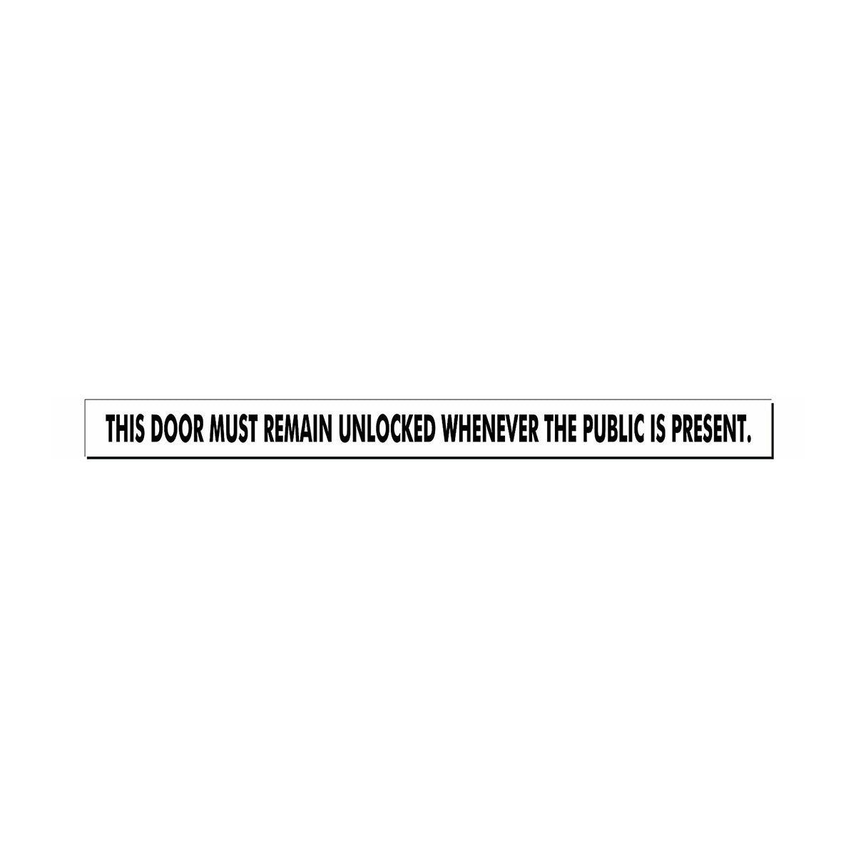 Public Access Door Decal - 24