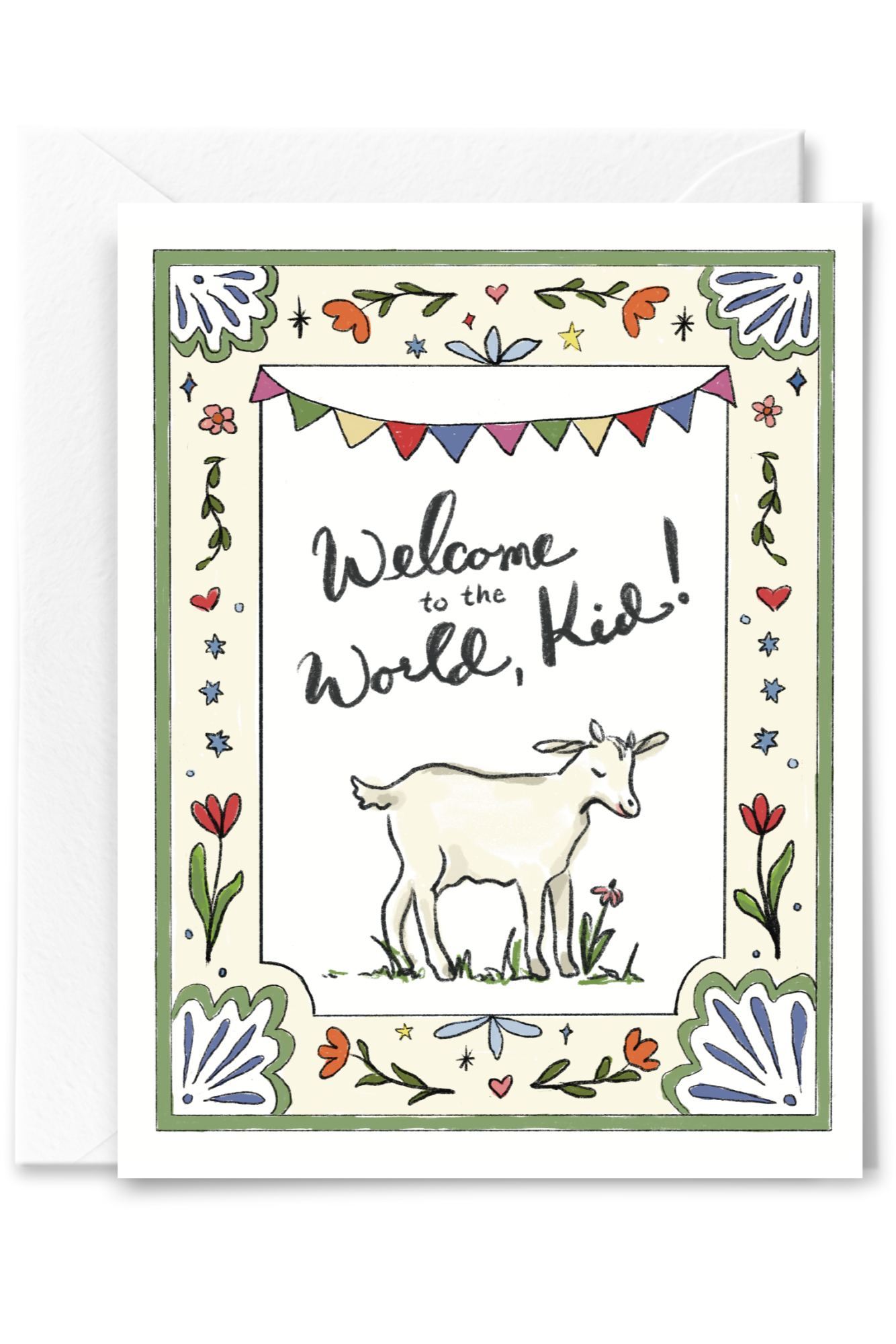 Welcome Kid Baby Card - Personalized Greeting Card for Newborns, Baby Showers & Birth Announcements - Perfect for Celebrations & Keepsakes