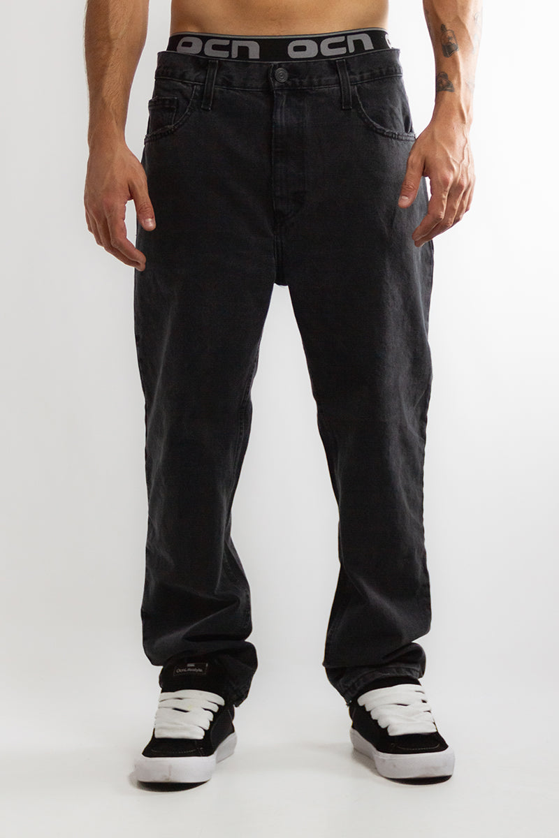 OCN H JE Loose Fit Black Casual Pants for Women - Comfortable Everyday Wear for Work, Travel and Relaxation