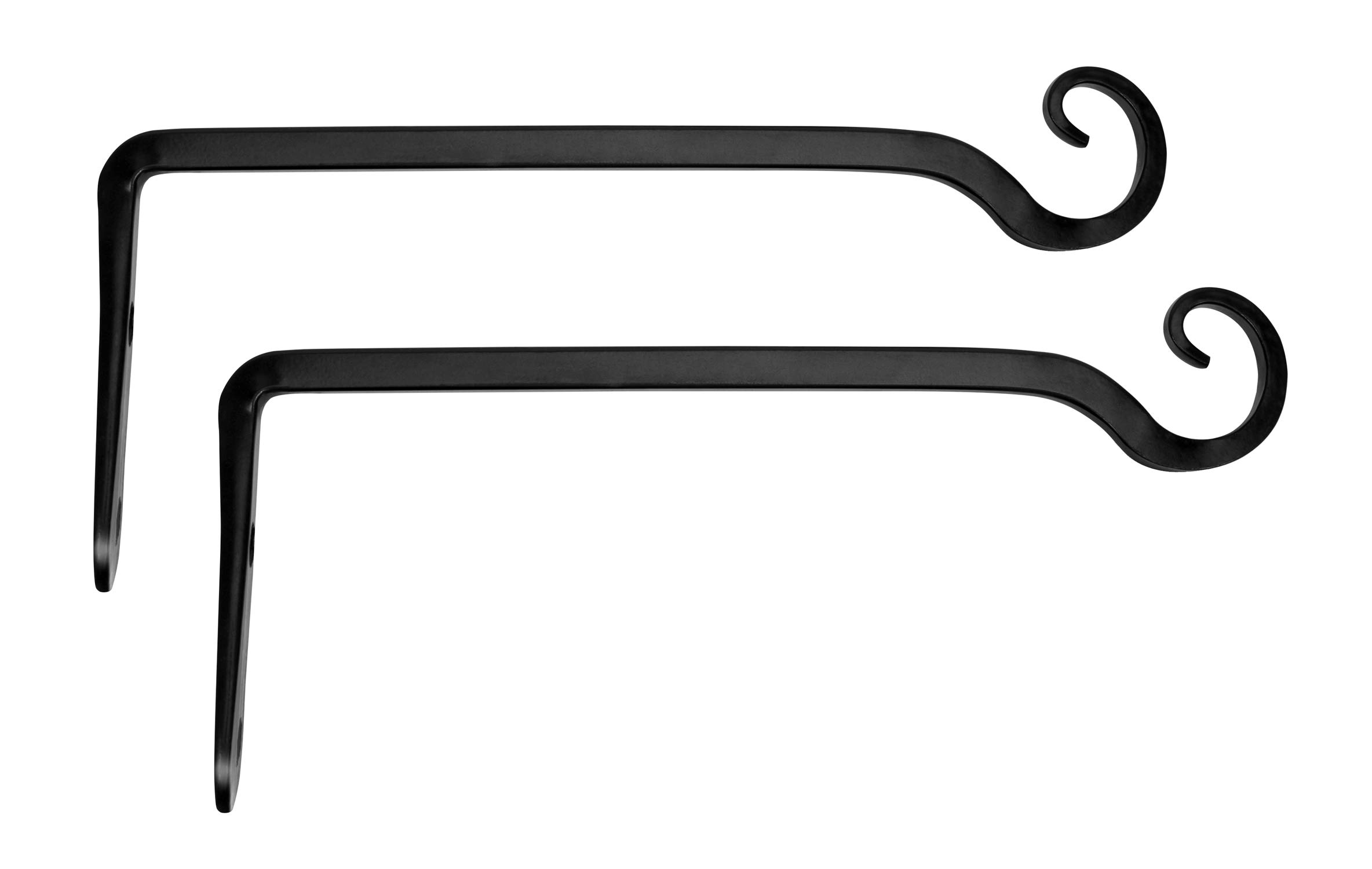**Mkono 10 Inch Metal Wall Plant Hooks - Decorative Hanging Plant Bracket for Bird Feeders, Planters, Lanterns & Wind Chimes - Indoor/Outdoor Home Decor (2 Pack, Black) - Perfect for Balcony, Garden & Patio Decor**