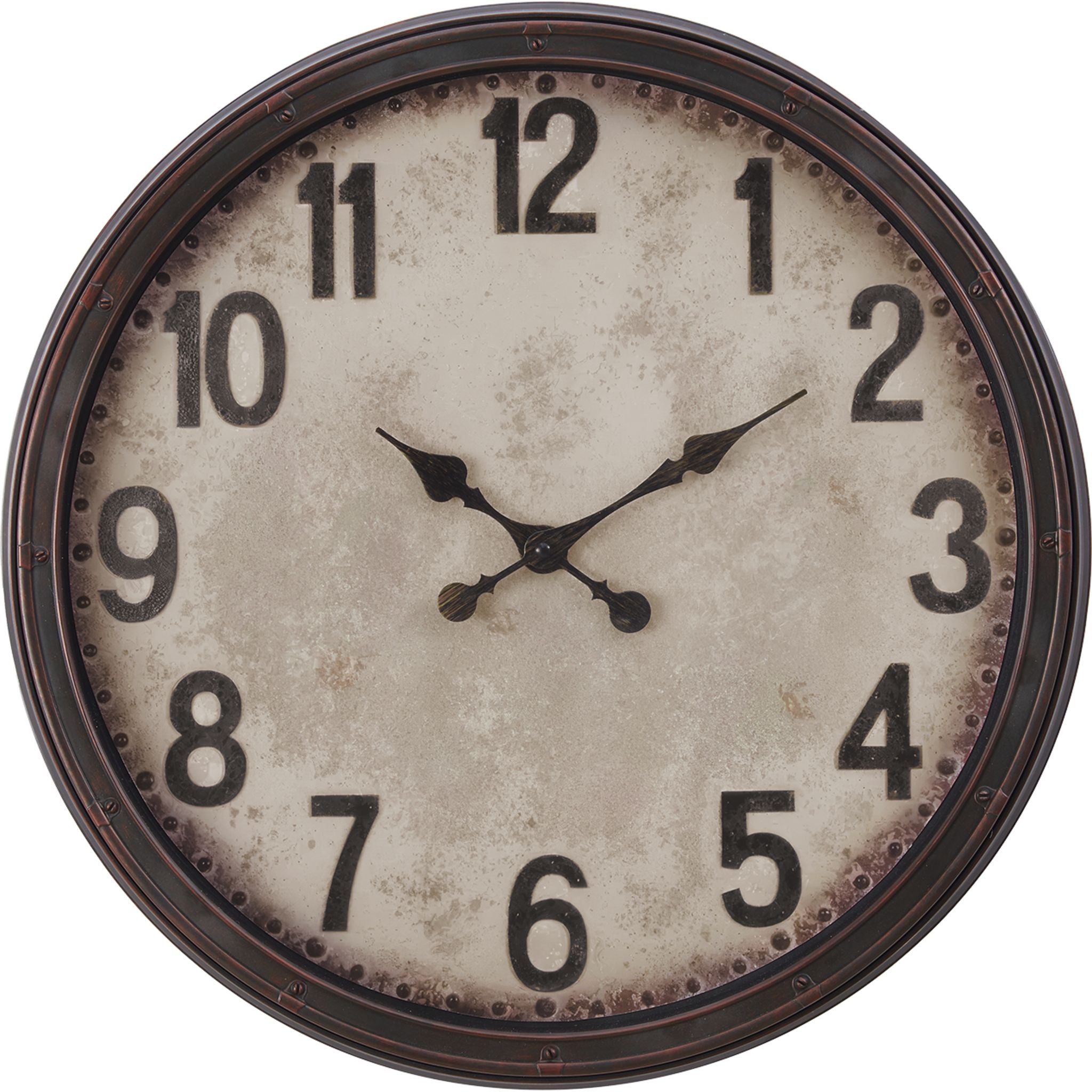 Brodie Wall Clock 20 x 20 Inches - Modern Large Silent Non-Ticking Decorative Clock for Living Room, Bedroom, Office & Kitchen