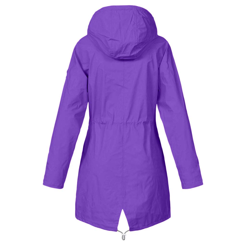 Waterproof Raincoat for Women - Plus Size Loose Fit Hooded Windproof Jacket for Outdoor Work & Fashion | Perfect for Commuting, Hiking & Rainy Days