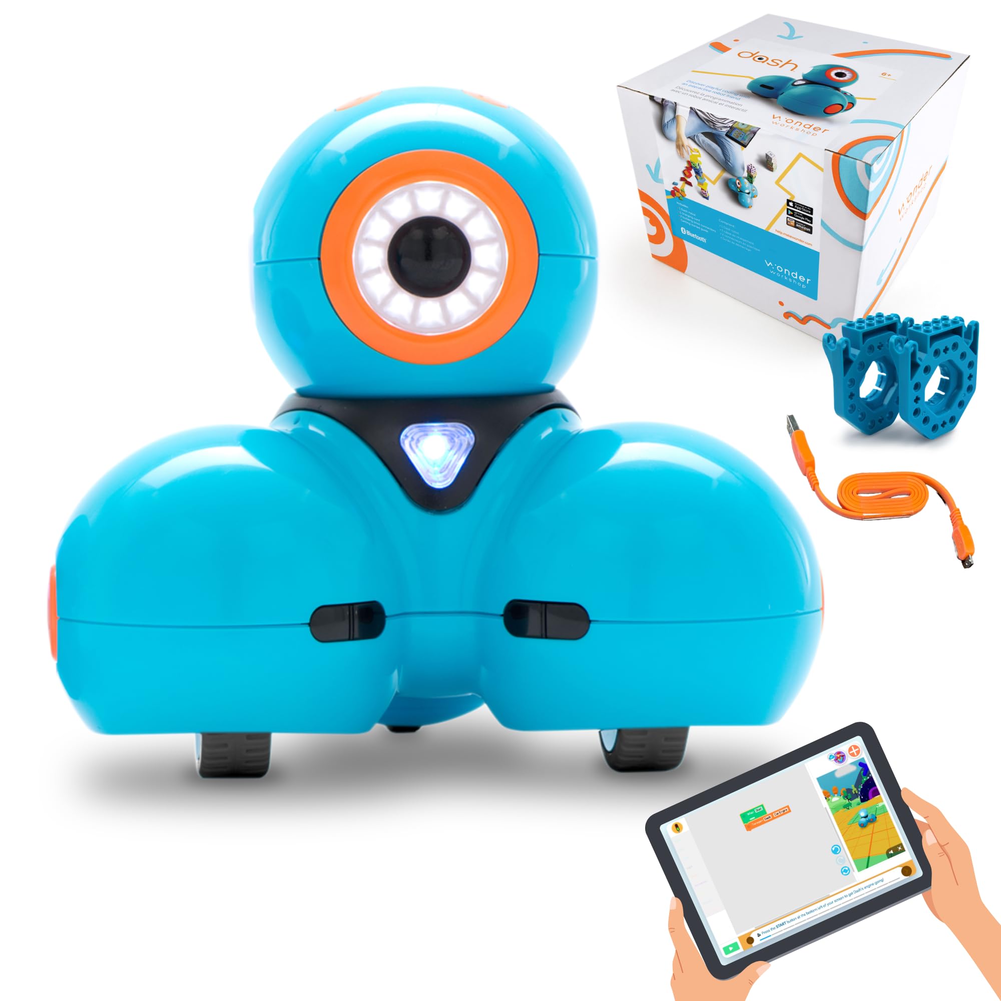 Dash Robot - STEM Coding Robot for Kids Ages 6+ | Voice Activated, Programmable Educational Toy | Learn Coding Through Play for School & Home Learning