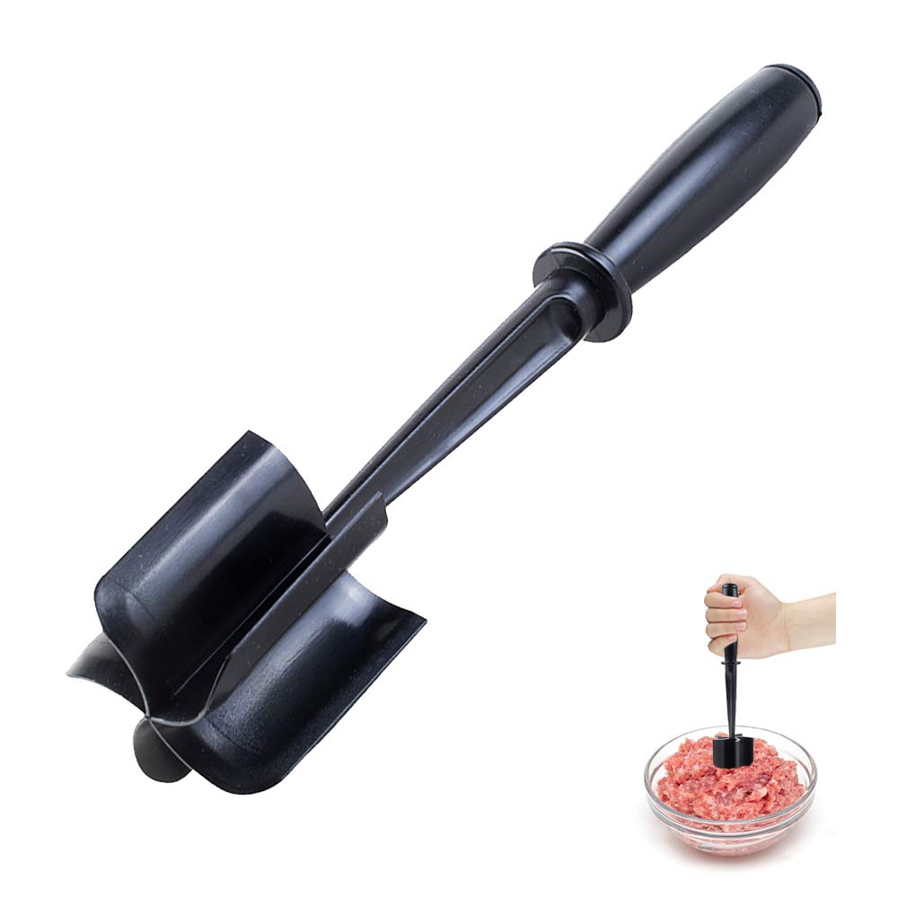 Premium Nylon Meat Chopper & Masher for Ground Beef, Hamburger, Turkey – Non-Stick, Heat-Resistant Kitchen Utensil for Cooking, Meal Prep & BBQ