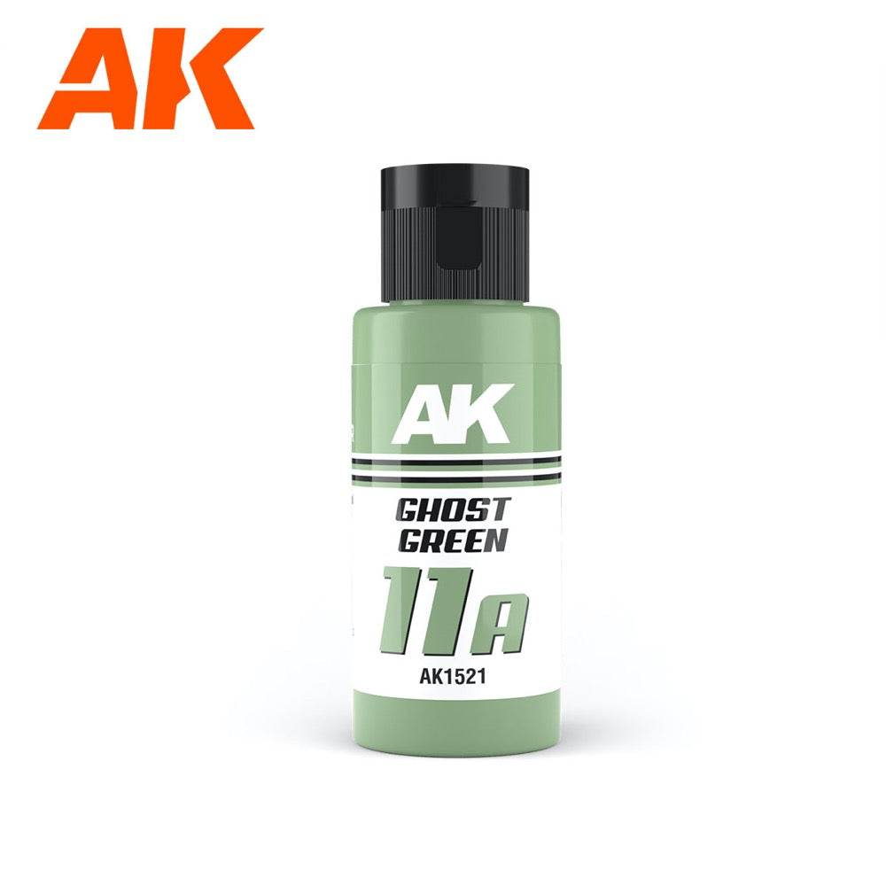 AK Interactive AK1521 Dual Exo Sc-Fi 11A Ghost Green Acrylic Paint - 60ml Bottle for Miniature Models, Warhammer, and Sci-Fi Dioramas - Perfect for Airbrush and Hand Painting