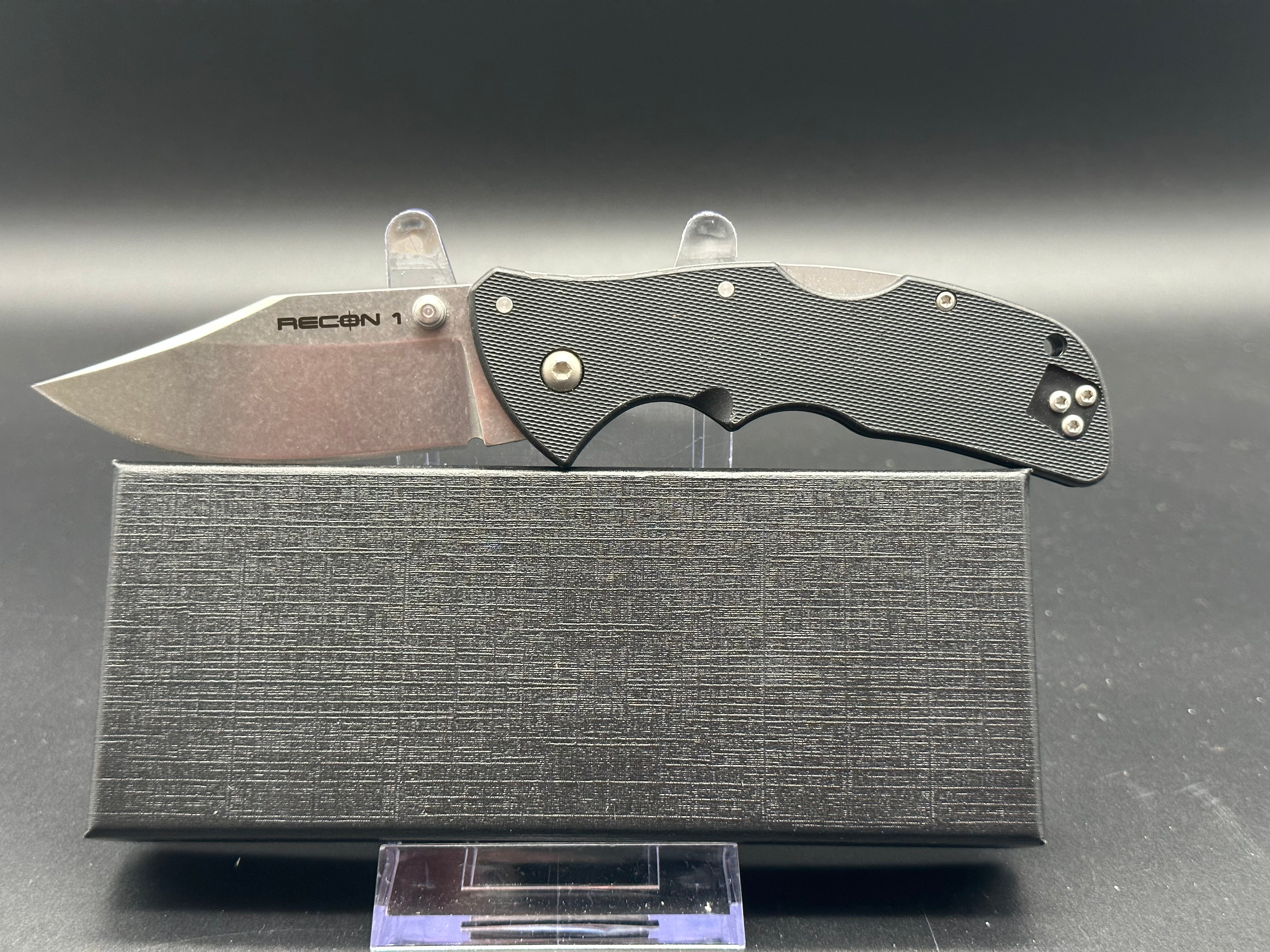 Cold Steel Mini Recon 1 Spear Point Tactical Folding Knife - EDC Pocket Knife for Outdoor Camping, Hiking & Survival Gear