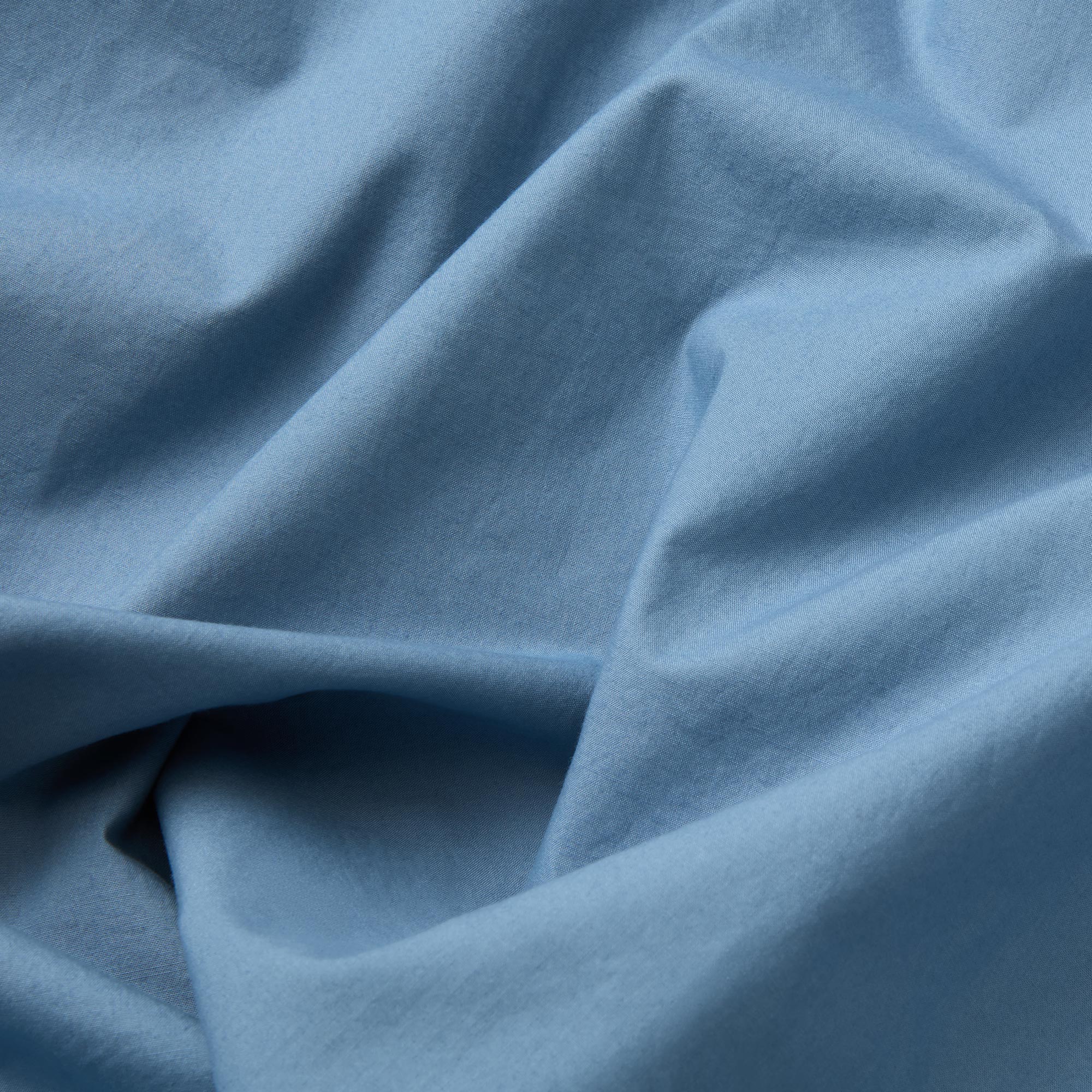 Premium Cove Blue Washed Cotton Percale Flat Sheet - Soft & Breathable Bed Sheet for Hotel & Home Use - Perfect for All Seasons & Bedroom Decor