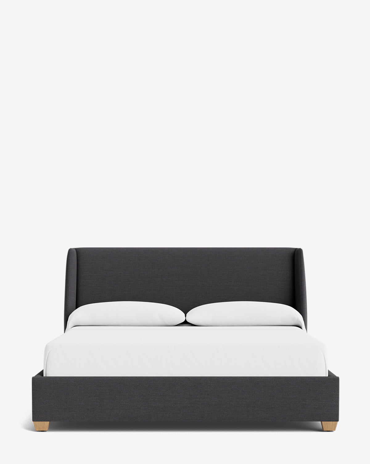 Walt Bed Low Headboard - Modern Minimalist Bed Frame for Small Spaces - Perfect for Apartments, Dorms & Guest Rooms