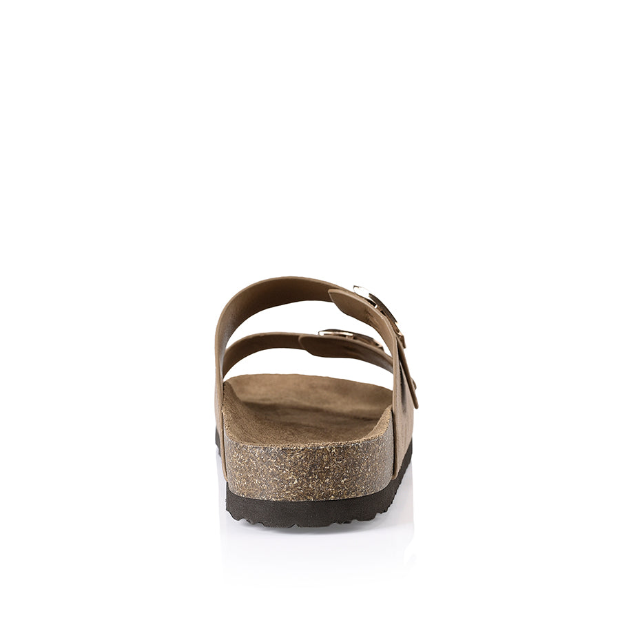 Xylo Footbed Slides - Comfortable Taupe Micro Slides for Men & Women | Perfect for Home, Pool, Beach & Casual Wear