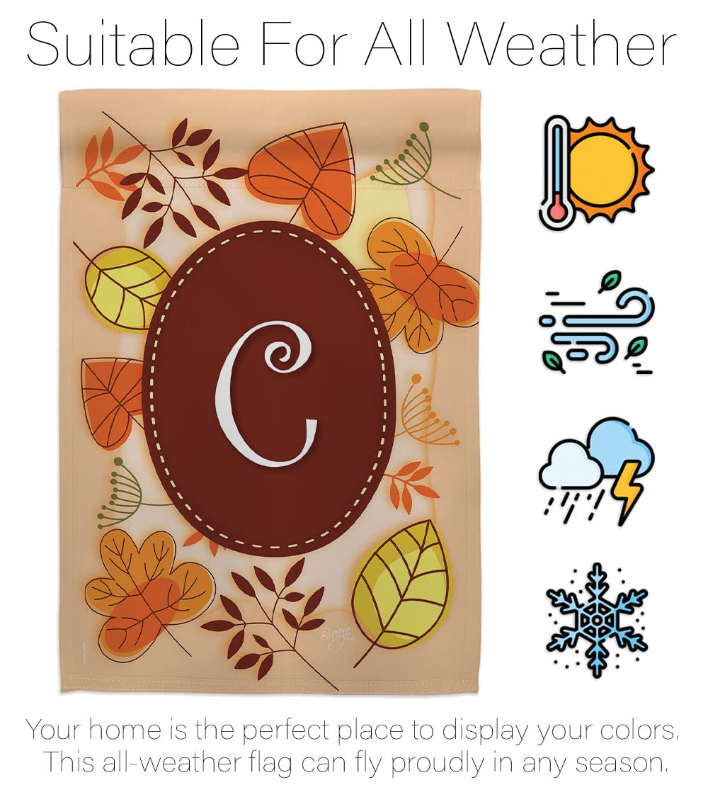 Autumn C Initial House Flag Set - 28