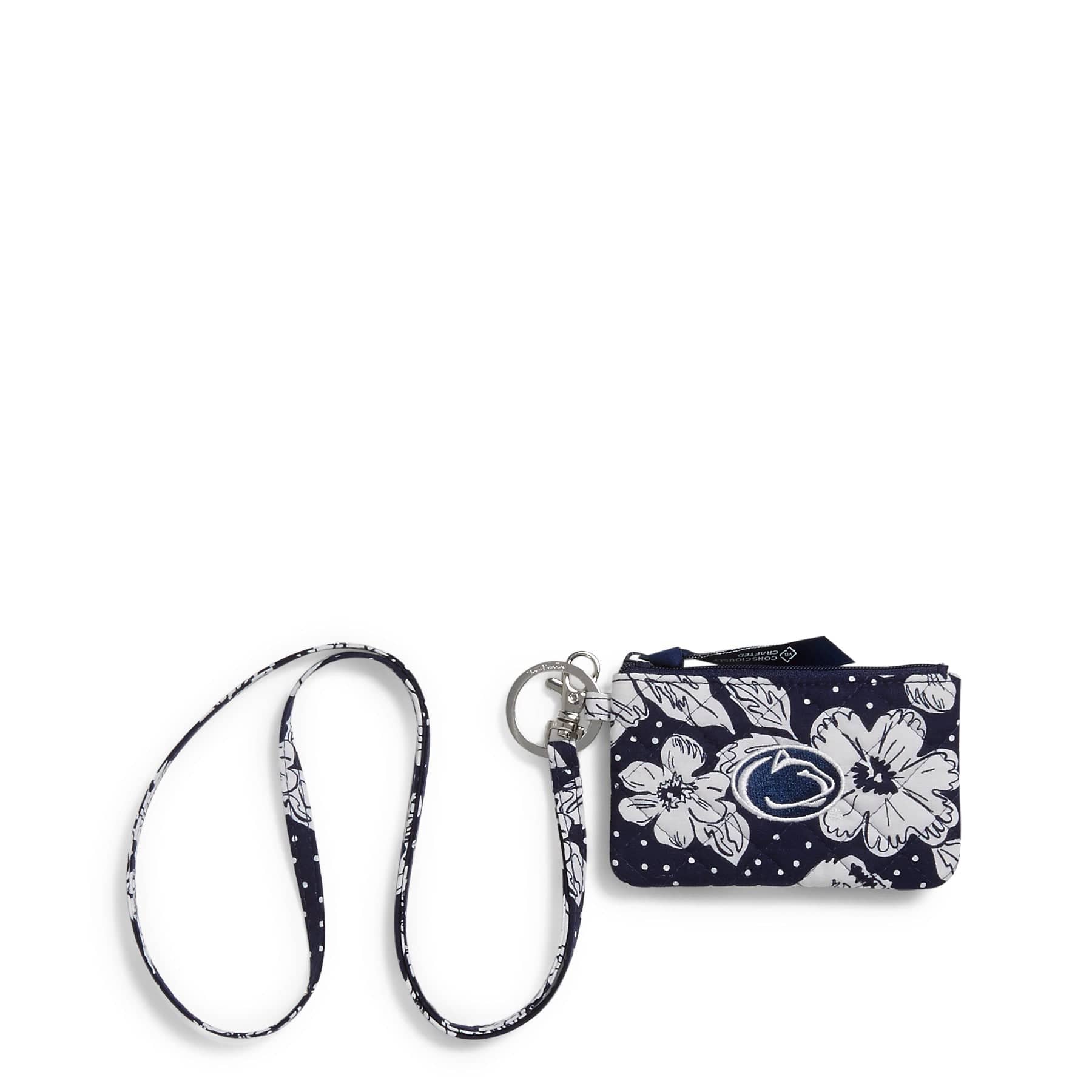 Customizable Collegiate Zip ID Lanyard - Durable Nylon Badge Holder with Keychain for School, Work & Events - Perfect for Students, Teachers & Office Professionals