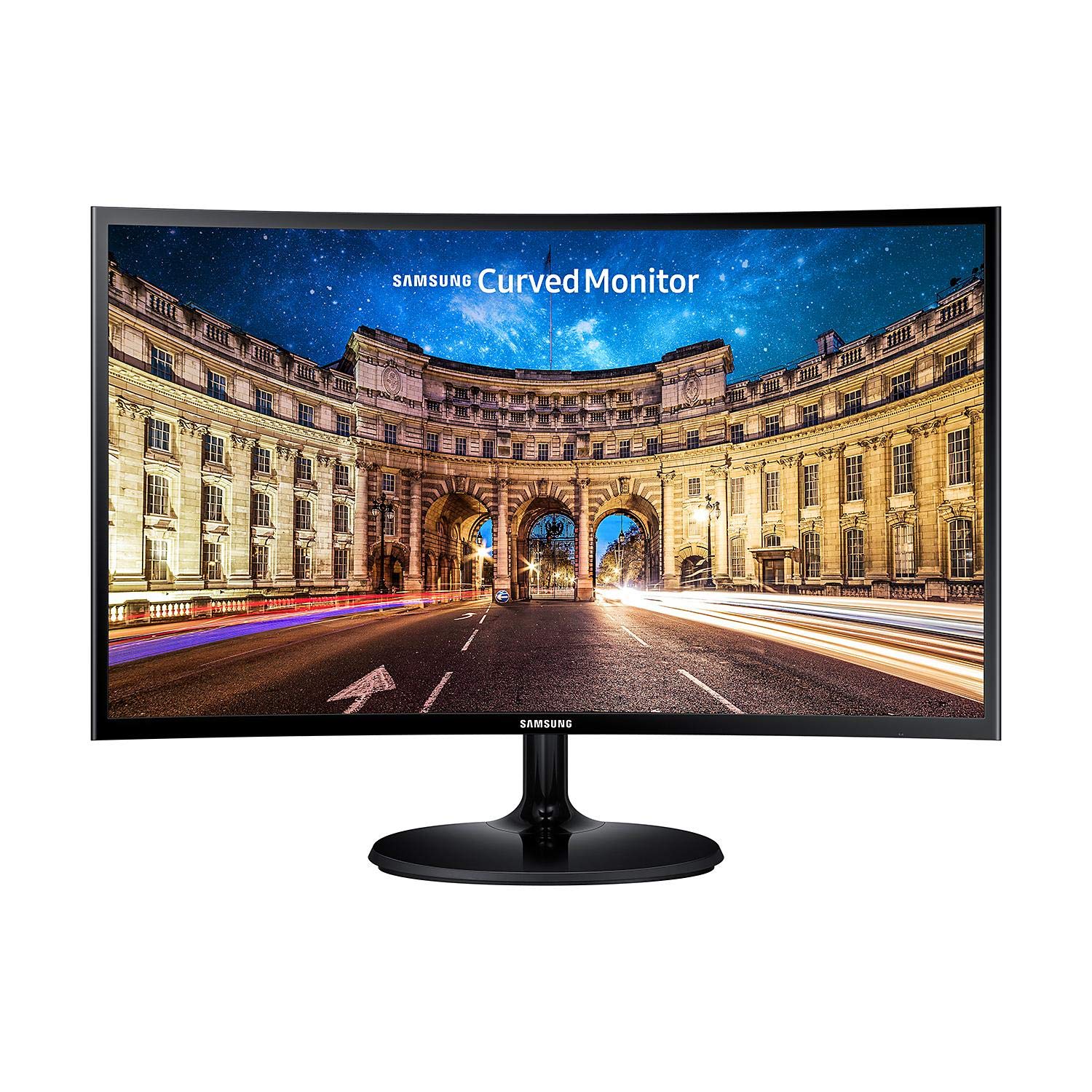 Samsung 24-Inch Curved LED Monitor - Full HD 1080p, 75Hz, HDMI, VGA - Perfect for Gaming, Office Work, and Home Entertainment