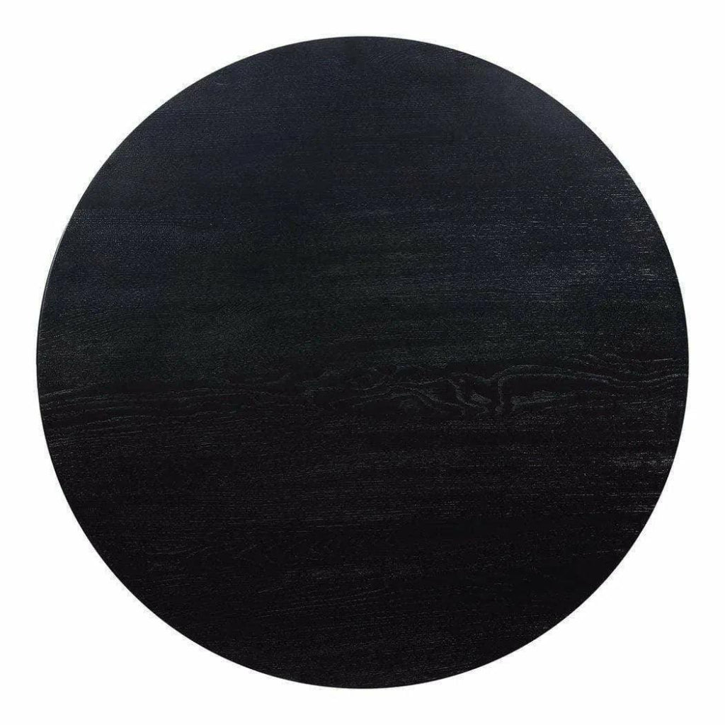 47.5 Inch Round Black Mid-Century Modern Dining Table - Perfect for Small Spaces, Breakfast Nooks & Contemporary Dining Rooms