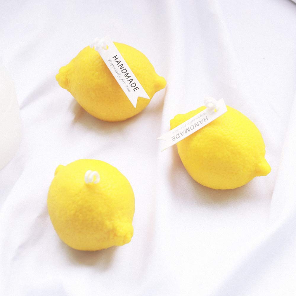3D Lemon Silicone Soap Mold for DIY Handmade Soap, Chocolate Mousse Cake, Pastry Baking, Candle Making, Lotion Bars, Bath Bombs & Plaster Crafts - Perfect for Home Decor, Gift Making & Creative Projects