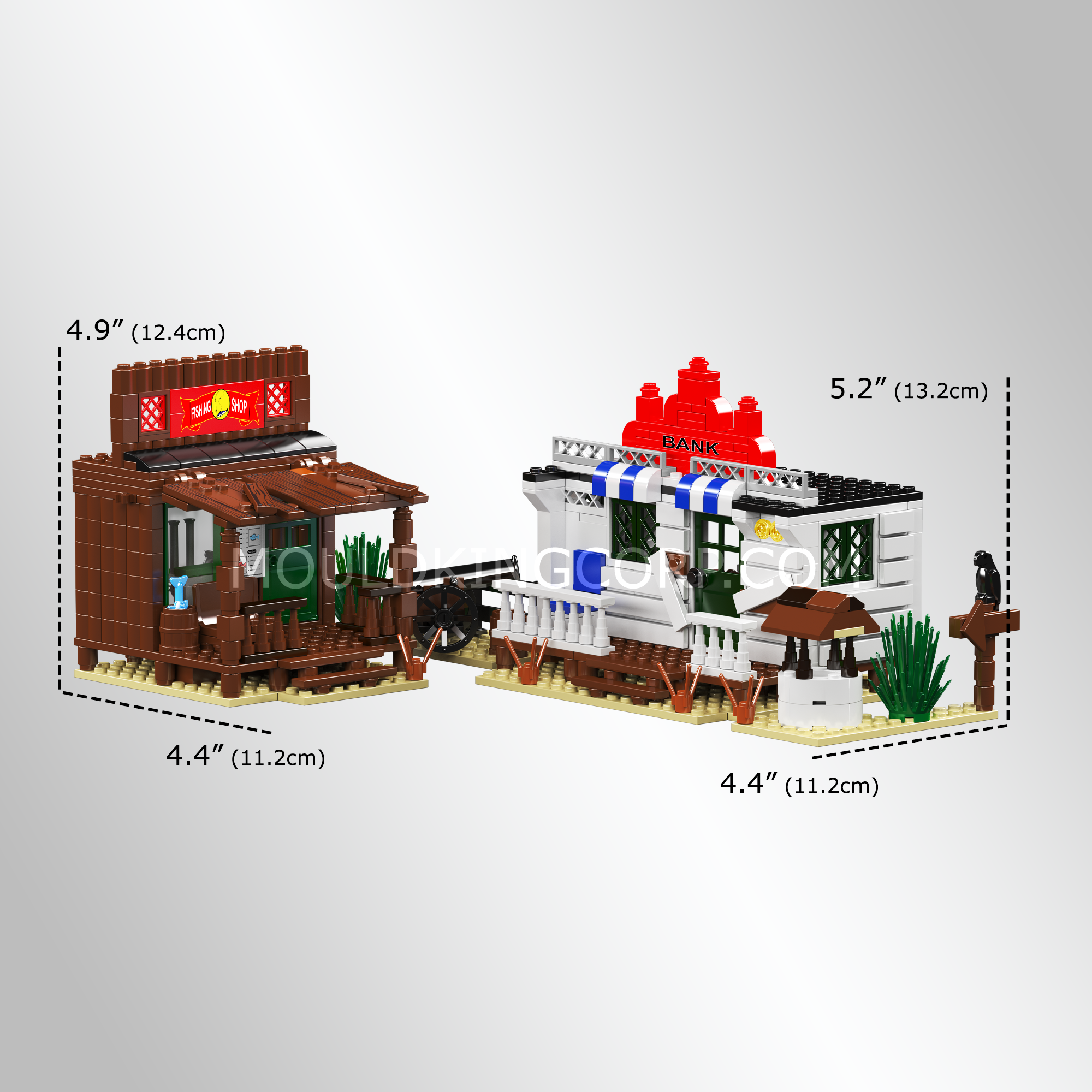 Mould King 24062 Wild West Bank Heist Building Blocks Set - 693 PCS Western Theme Construction Toy for Adults & Kids | Perfect for Western Themed Parties, DIY Home Decor & Creative Play