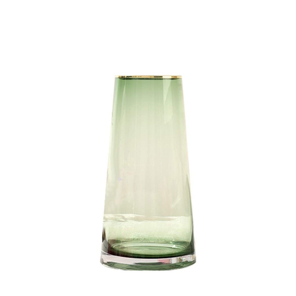 ChangSQ Thick Green Glass Vase - Transparent Hydroponic Flower Container for Home, Coffee Shop & Office Decor | Perfect for Floral Arrangements, Window Displays & Decorative Ornaments