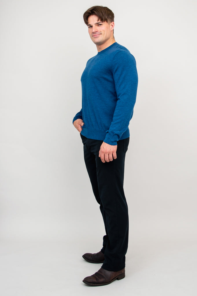 Premium Fraser Sweater for Men & Women - 100% Merino Wool, Soft & Warm Blue Pullover - Perfect for Winter Travel, Outdoor Adventures & Cozy Nights