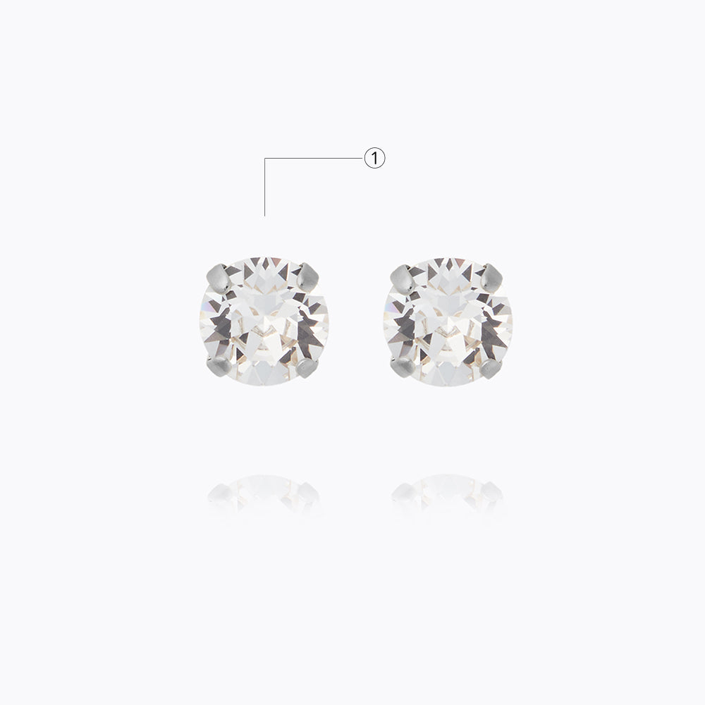 Classic Stud Earrings for Women - 14K Gold Plated, Hypoallergenic, Gift Box - Choose Your Color (Rose Gold, Silver, Black) - Perfect for Everyday Wear, Parties & Gifts