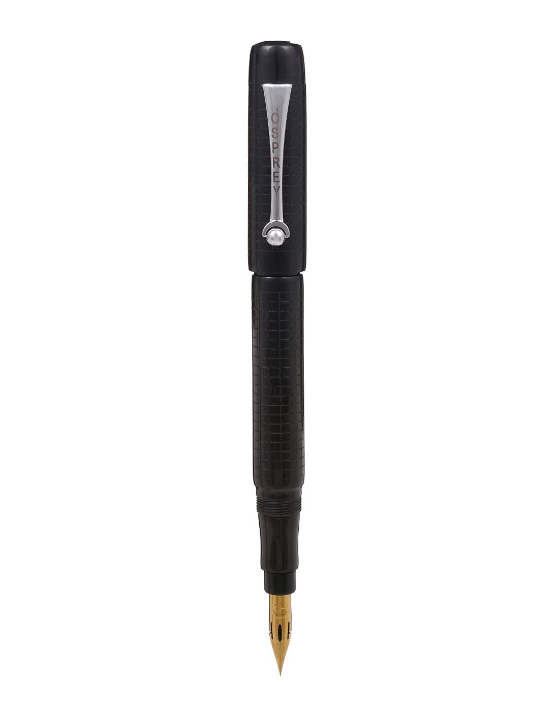 Milano Zebra G Fountain Pen - Black Chased Ebonite with Chrome Plated Clip | Premium Calligraphy & Writing Pen for Artists, Professionals & Gift Giving
