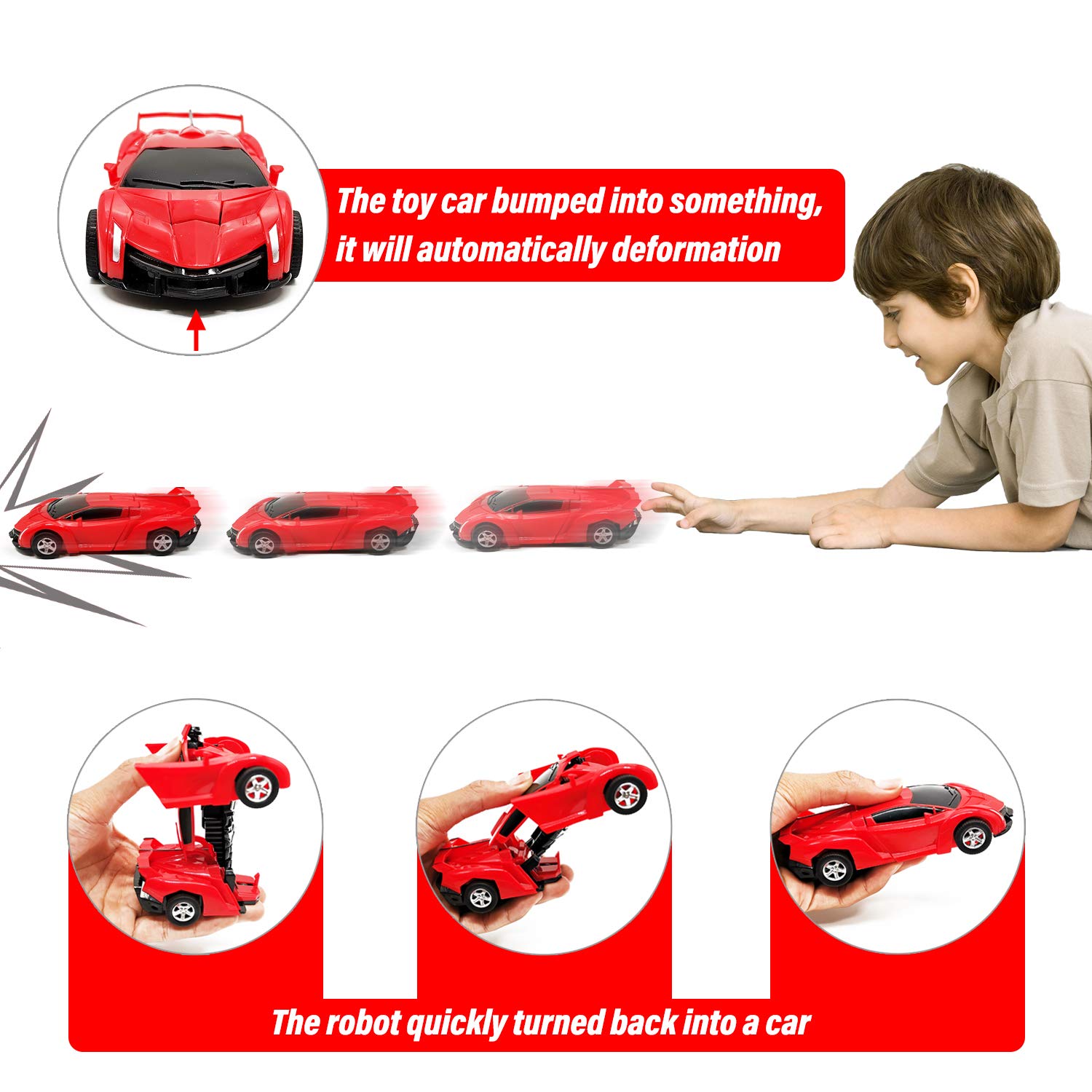 **Best Transforming Toy Cars for 3-6 Year Old Boys & Girls – Inertia-Powered Truck Toy | Durable & Fun Toddler Gift for Christmas, Birthday & Playtime**    *(Perfect for Pretend Play, Indoor Racing & Outdoor Adventures!)*