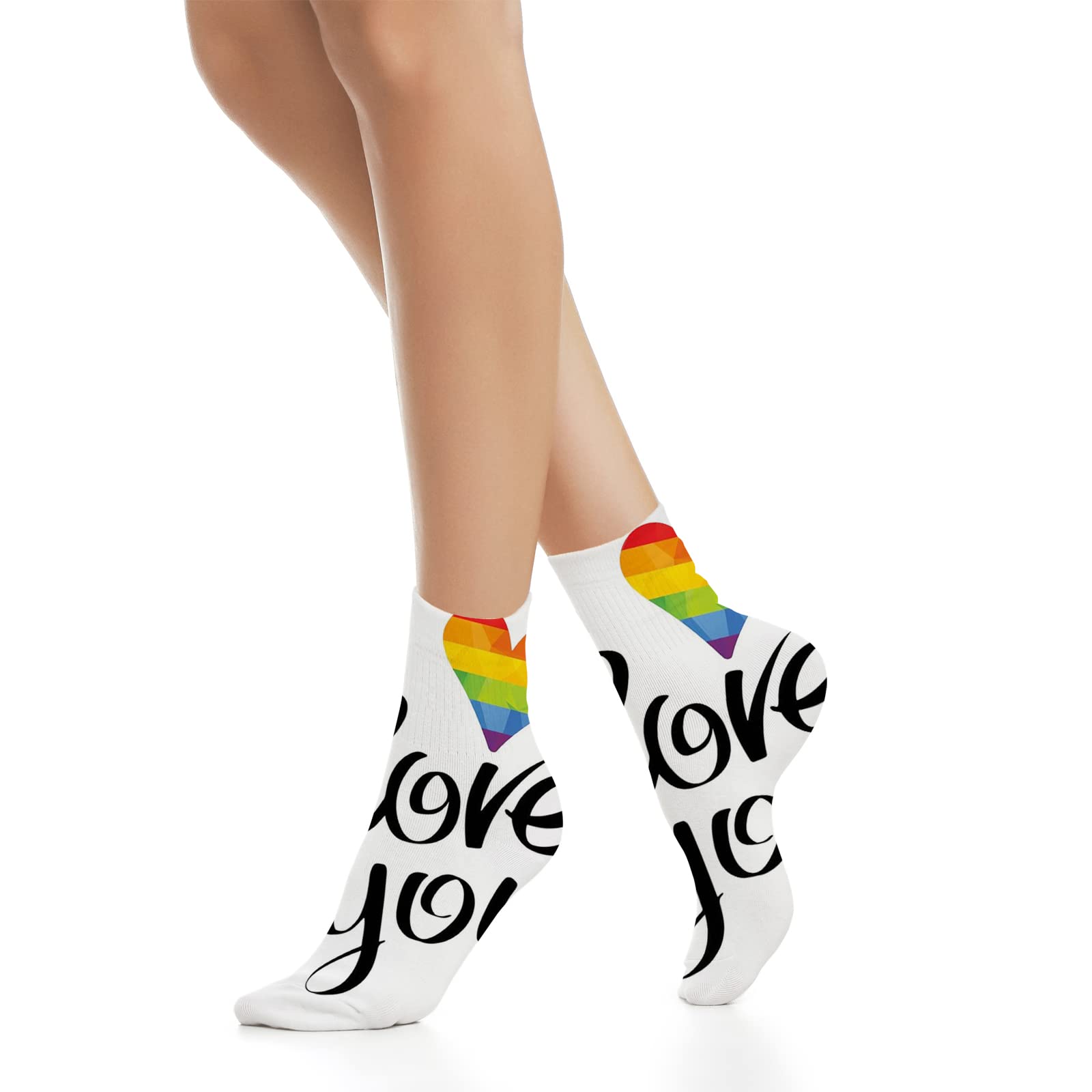 Funky Colorful Cushion Sport Socks - Athletic Cushioned Running Performance Crew Socks for Men & Women - Perfect for Jogging, Gym Workouts & Everyday Comfort