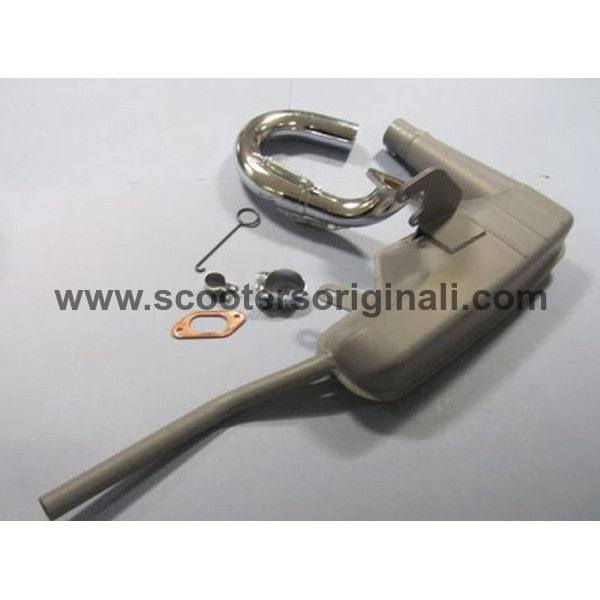 Lambretta 42mm Ancillotti Exhaust with 2-Piece U Bend - High Performance Scooter Muffler for Lambretta Scooters | Perfect for Urban Commuting & Scooter Enthusiasts