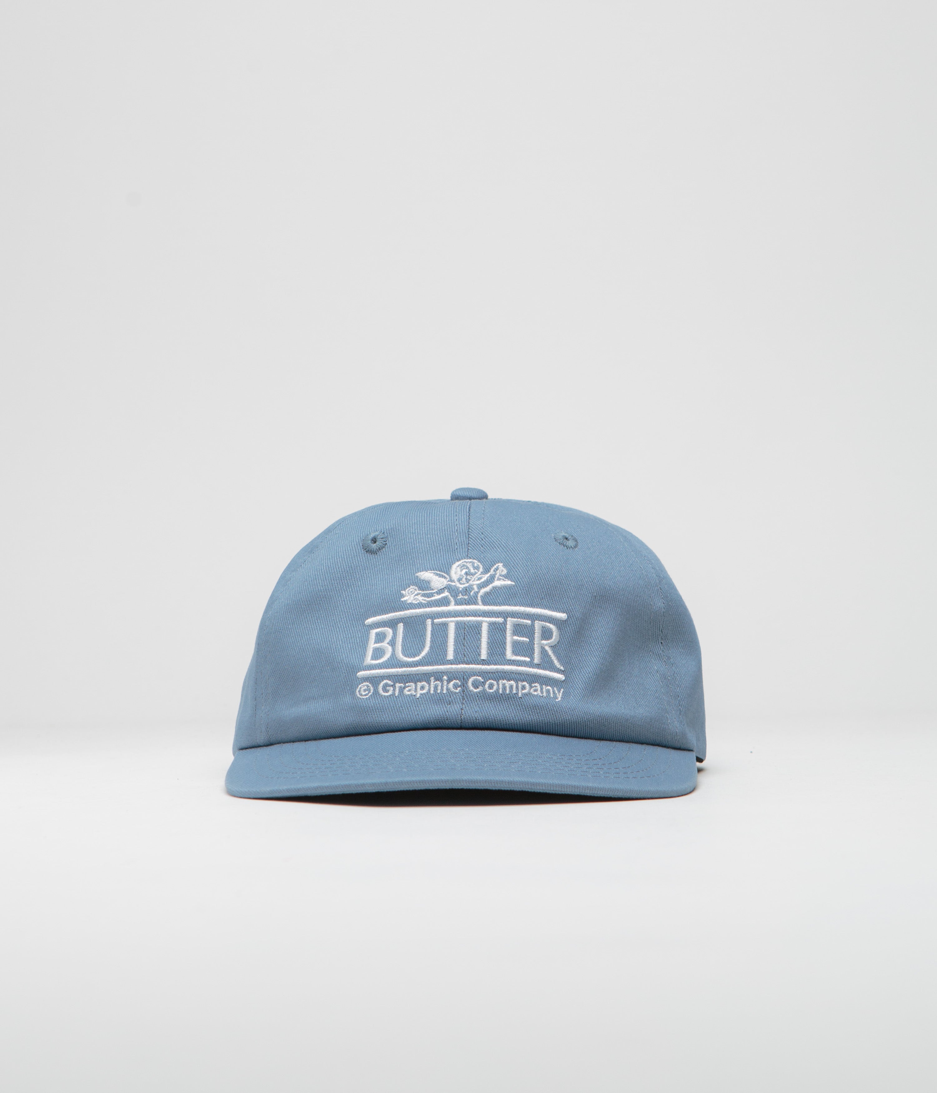 Butter Goods Cherub Cap - Slate Color Adjustable Dad Hat for Men & Women - Perfect for Streetwear, Casual Outfits, and Outdoor Activities