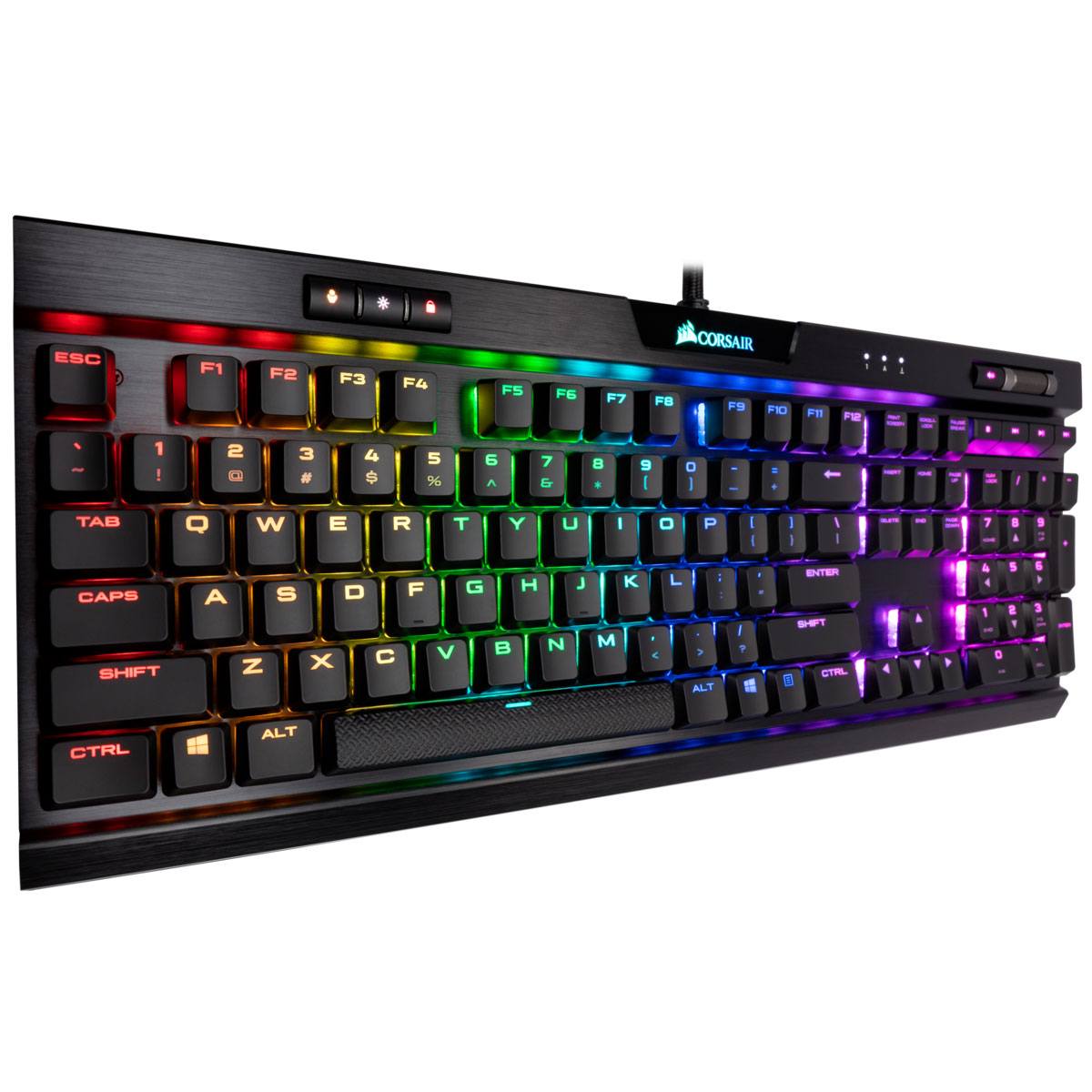 Corsair K70 RGB MK.2 Low Profile RAPIDFIRE Mechanical Gaming Keyboard with Cherry MX Low Profile Speed Switches - Perfect for Esports, Typing & Office Work