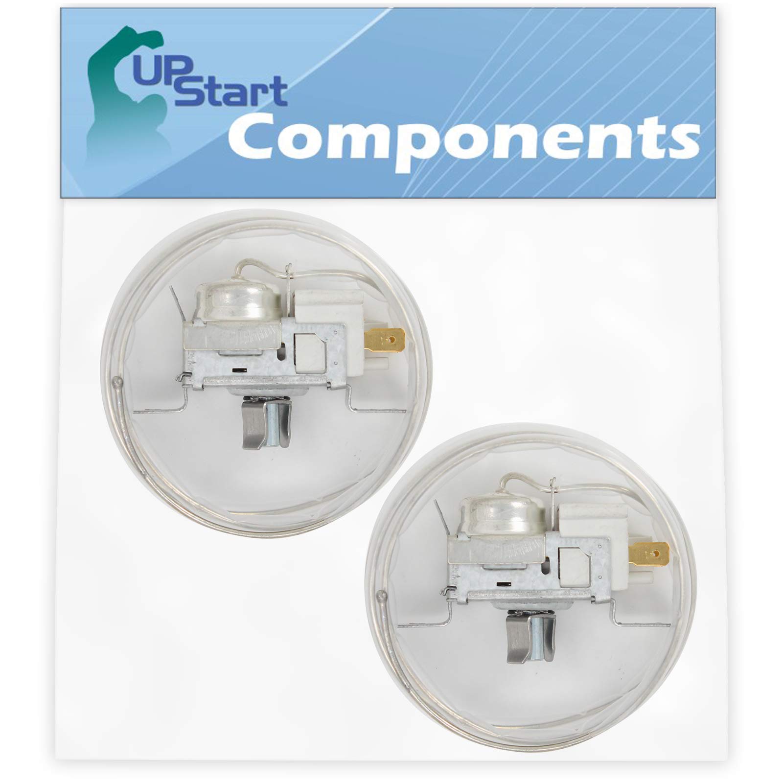 2-Pack WP2198202 Refrigerator Temperature Control Thermostat Replacement - Compatible with Kenmore/Sears 1069432480 & Other Models - UpStart Components Brand - Perfect for DIY Fridge Repair and Temperature Regulation