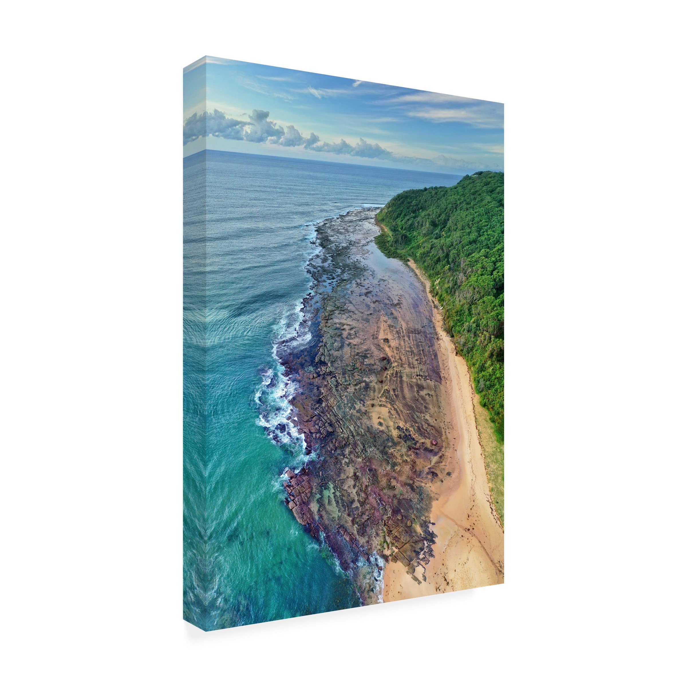 Trademark Fine Art 'Time To Explore' Canvas Wall Art by Beata Czyzowska Young - Modern Landscape Painting for Living Room & Office Decor