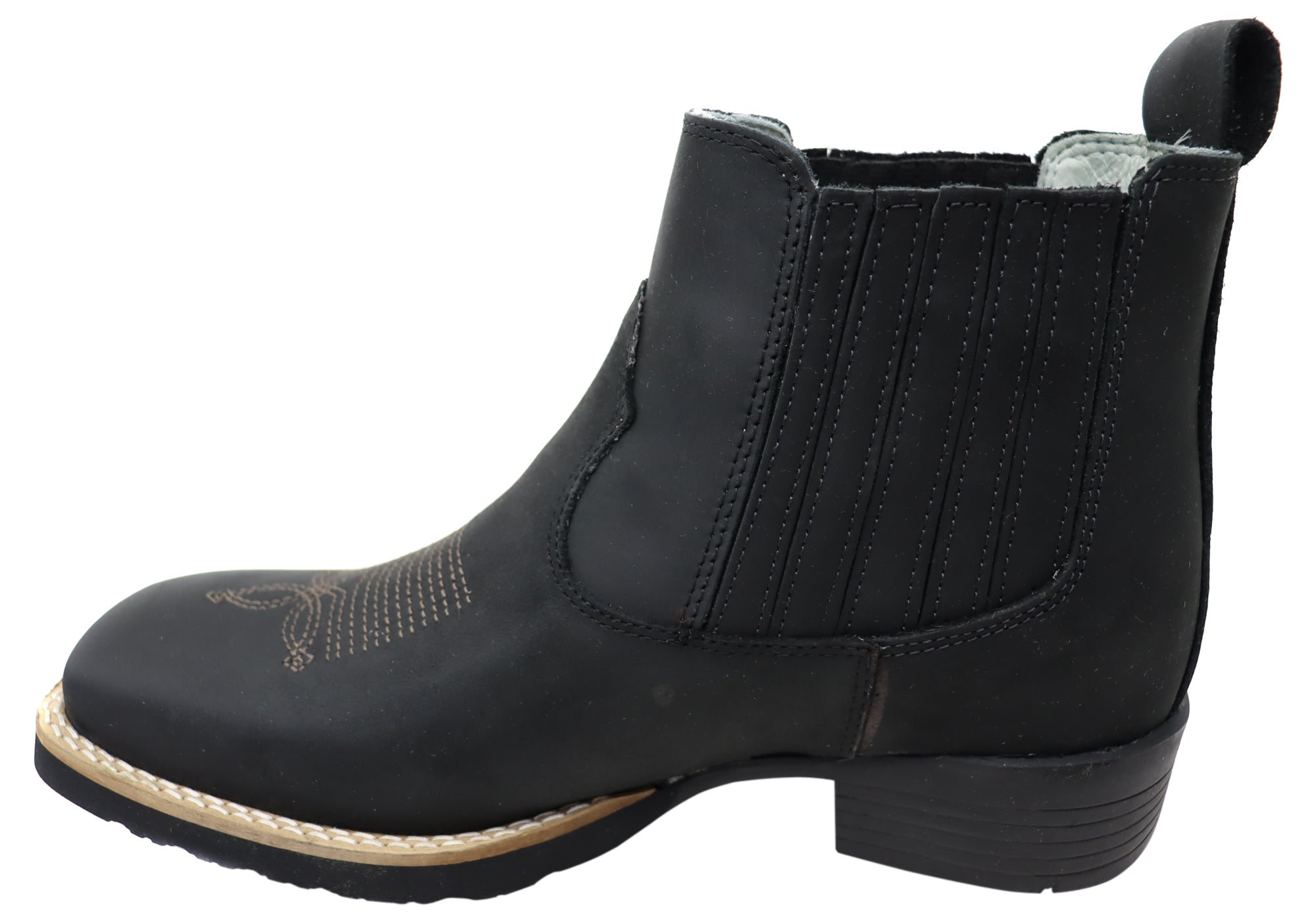 D Milton Orleans Men's Comfortable Leather Western Cowboy Chelsea Boots - Stylish & Durable for Work, Rodeo & Casual Wear