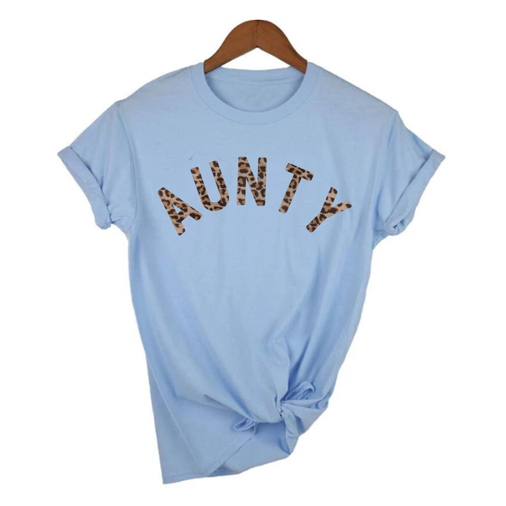 Stylish Aunty Leopard Print T-Shirt for Women | Trendy Animal Graphic Tee | Perfect for Casual Wear, Parties & Street Fashion