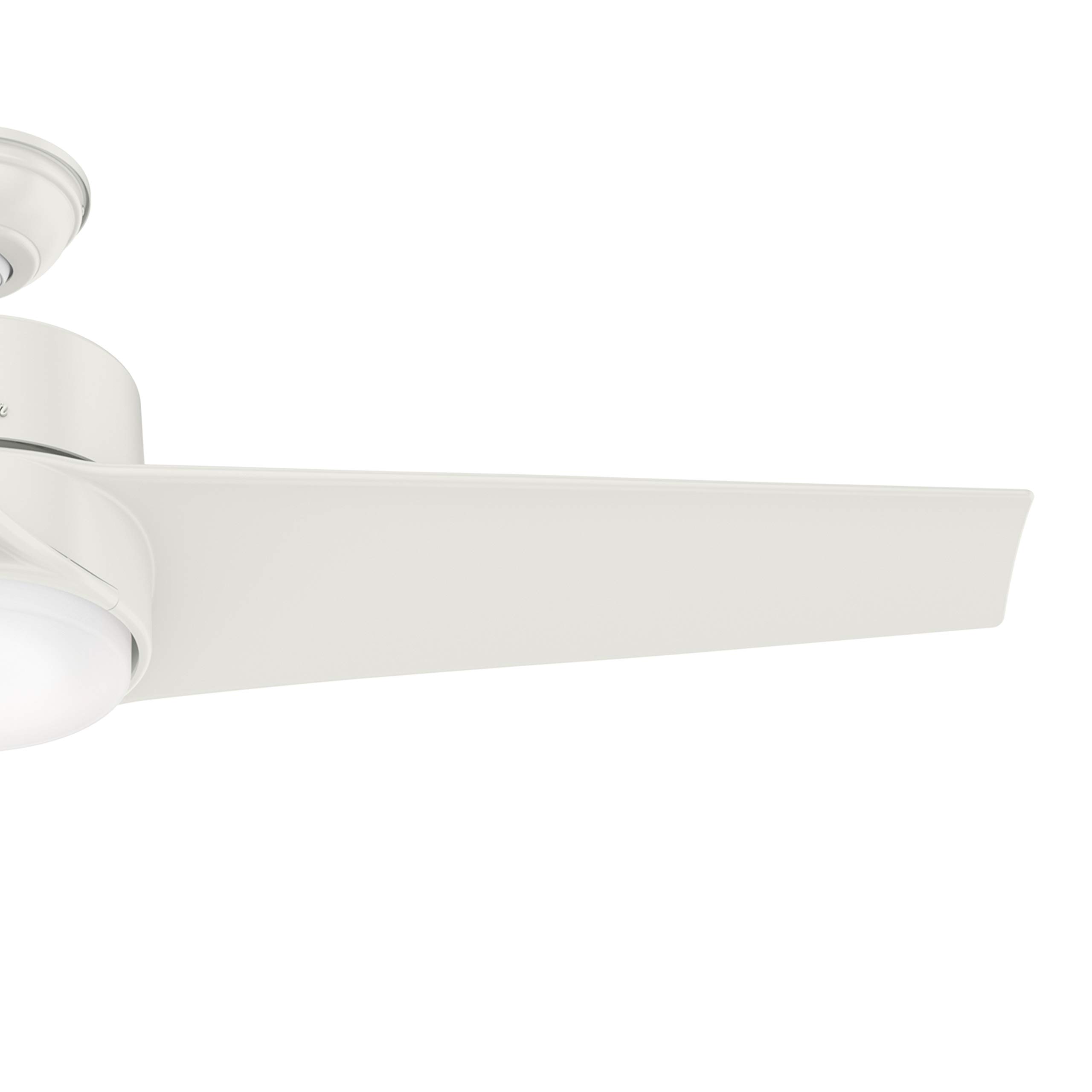 Hunter Fan 54 Inch Fresh White Outdoor Ceiling Fan with LED Light Kit - Energy Efficient, Weather Resistant - Perfect for Patio, Deck, and Covered Porch (Renewed)