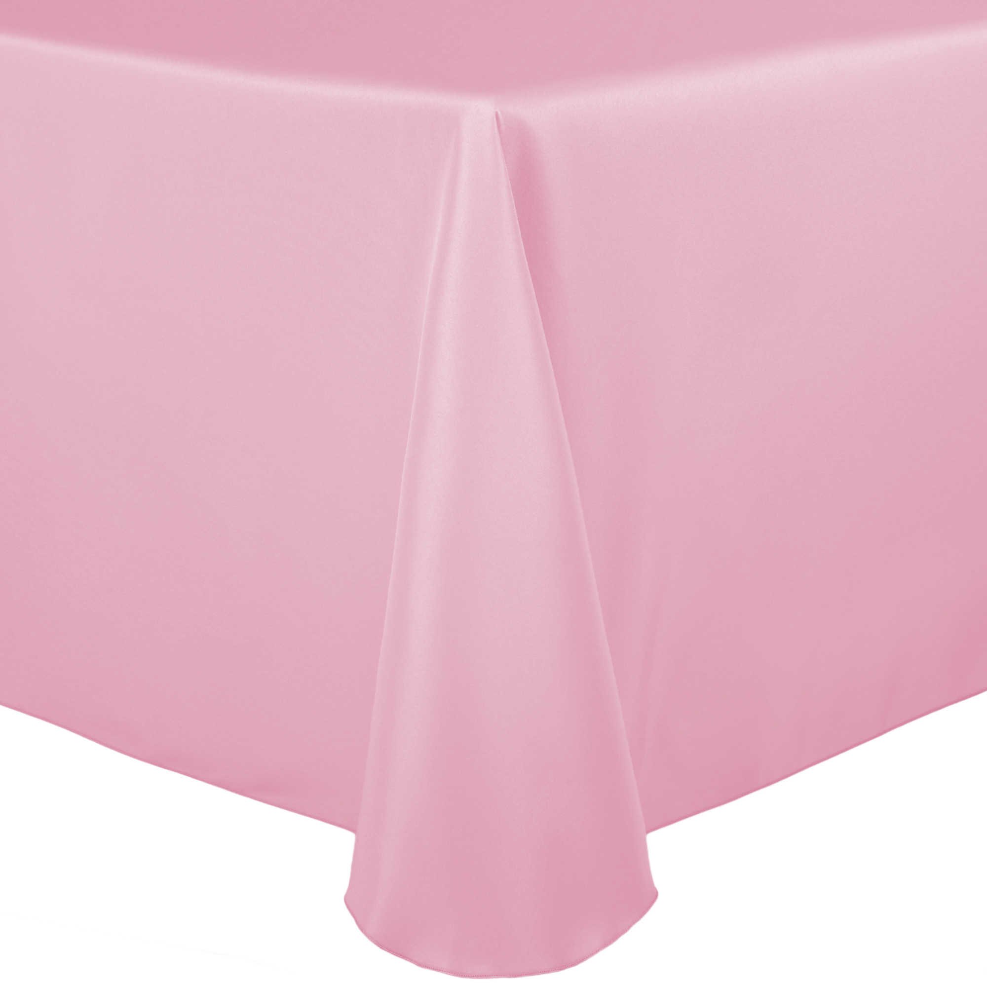Premium 3-Pack 132x132 Inch Square Polyester Linen Tablecloth with Rounded Corners - Pink Balloon Pattern - Washable & Wrinkle-Resistant for Dining, Party Decor, Wedding Reception, and Home Decor