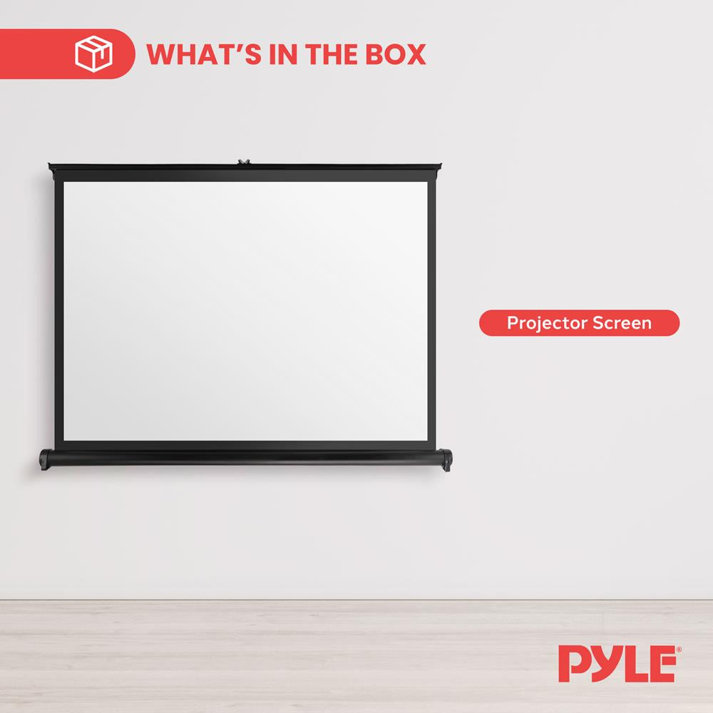 40 Inch Quick Fold Out Projector Screen - Portable & Lightweight for Home Theater, Outdoor Movies, and Presentations