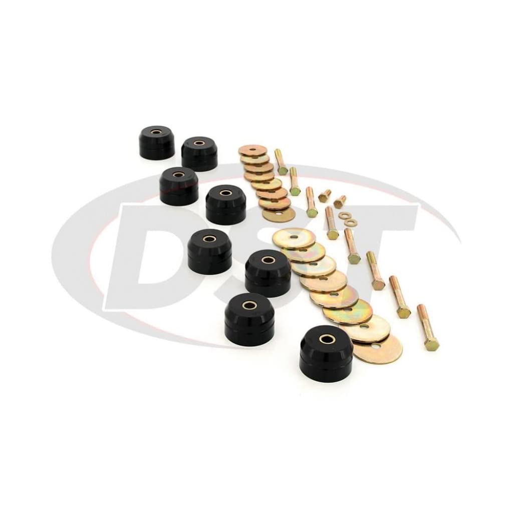 Energy Suspension Body Mounts Set for 1959-1964 Chevy Impala & Bel Air - Black (3.4166G) | Durable Rubber Bushings for Smooth Ride & Vibration Reduction | Classic Car Restoration & Performance Upgrade