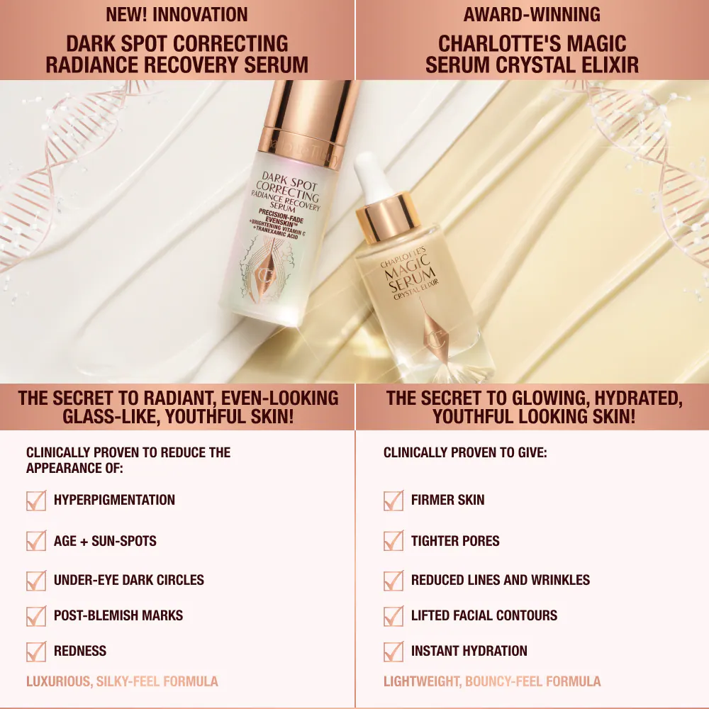 Charlotte Tilbury Dark Spot Correcting Radiance Recovery Serum 30ml - Brightening Face Serum for Hyperpigmentation & Uneven Skin Tone - New in Box - Perfect for Nighttime Skincare Routine & Daily Glow Boost