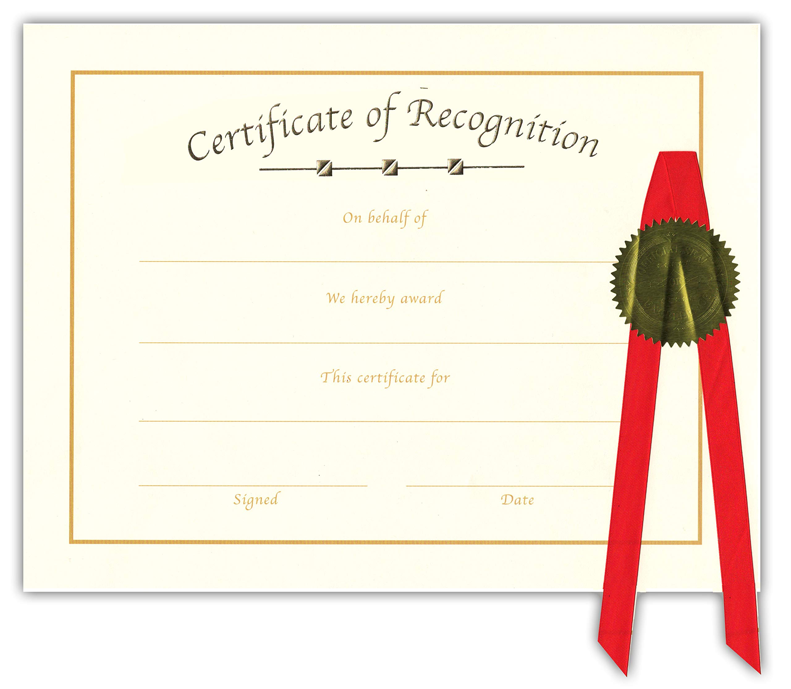 Premium Blank Certificate Paper with Gold Foil - Professional Award Certificates for Kids & Adults - Recognition Achievement Diplomas - Perfect for School Awards, Employee Recognition & Graduation Ceremonies