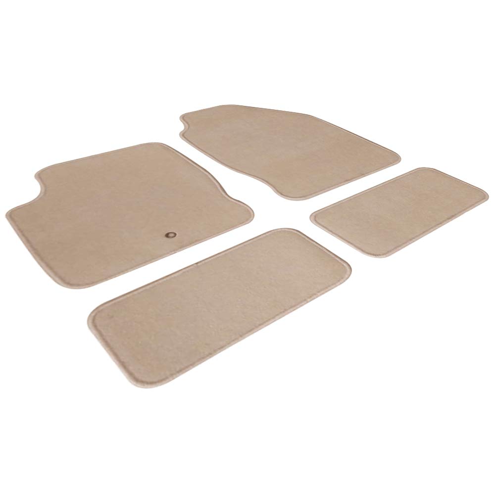 FREEMOTOR802® Custom Fit Nylon Car Floor Mats for 2000-2007 Ford Focus - 4PCS Beige Non-Slip Interior Accessories | Perfect for Daily Commute, Road Trips & All-Weather Protection